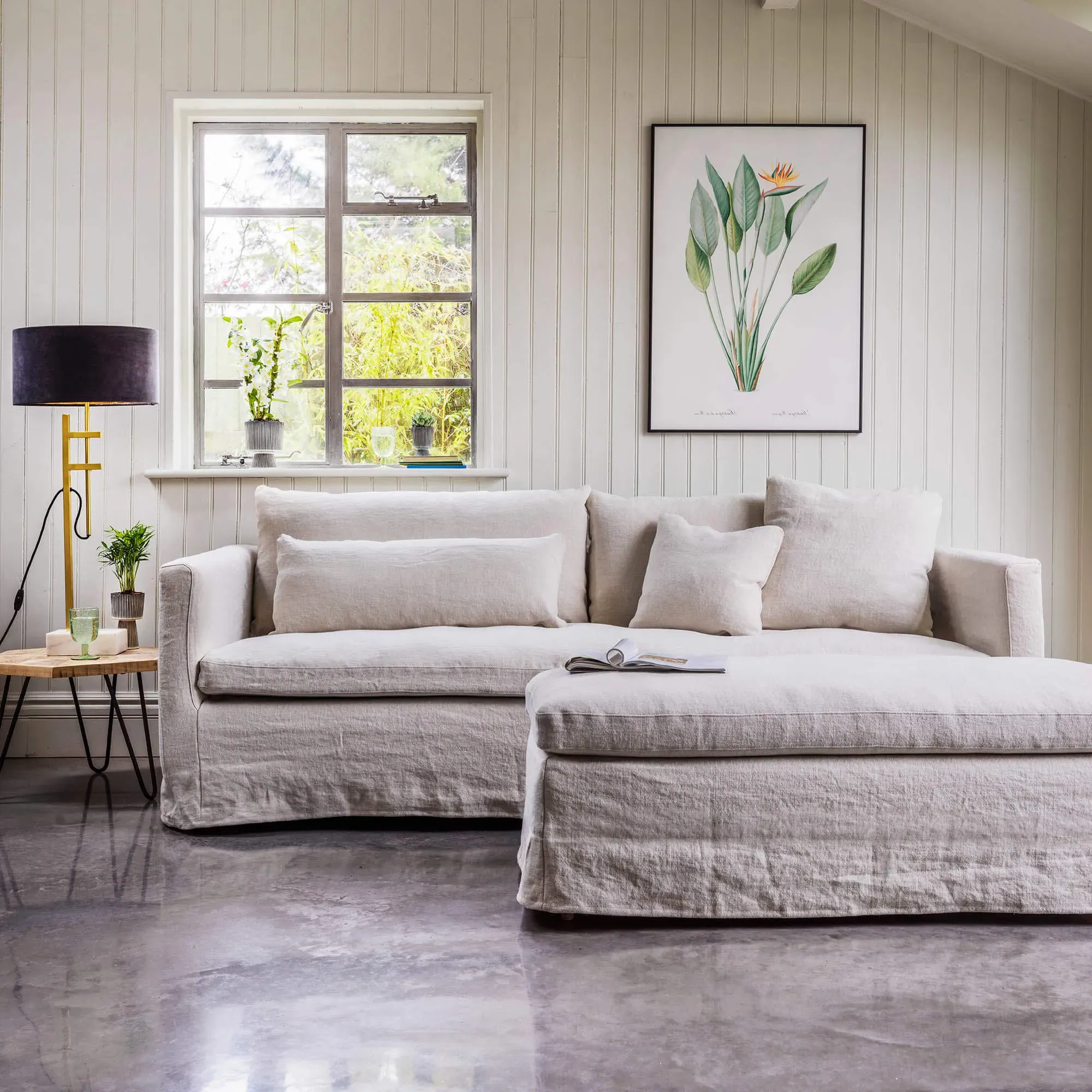 Clementine 3-Seater Sofa - Natural, Belgian Linen image