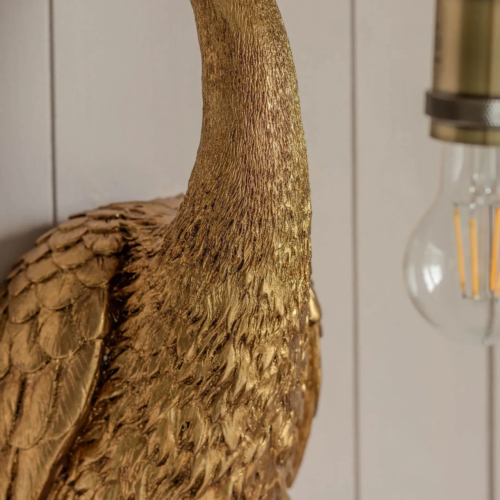 Cleo Crane Wall Light - Bronze, Resin