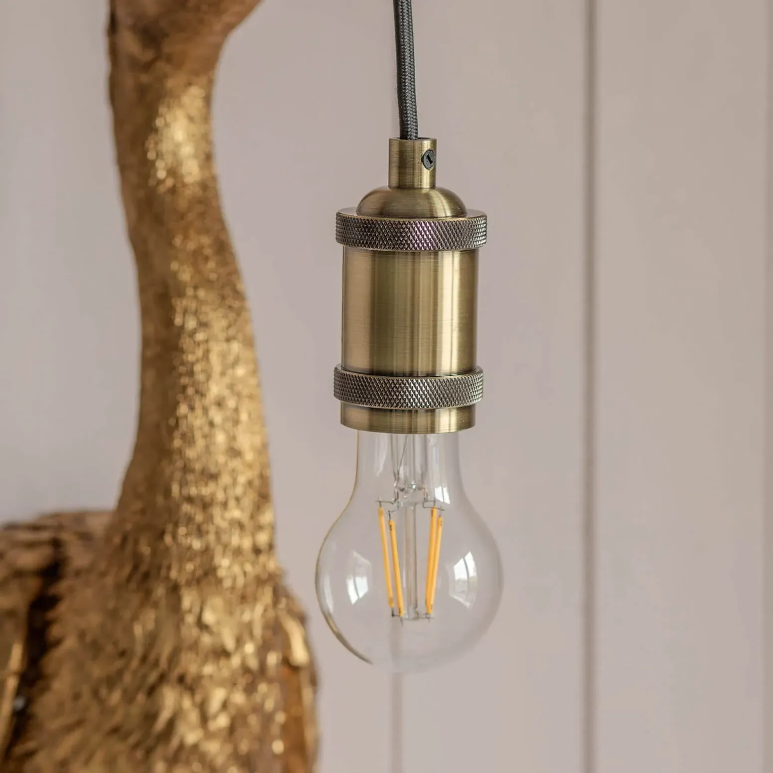 Cleo Crane Wall Light - Bronze, Resin