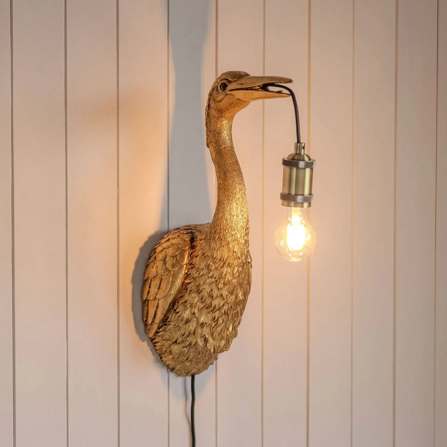 Cleo Crane Wall Light - Bronze, Resin image