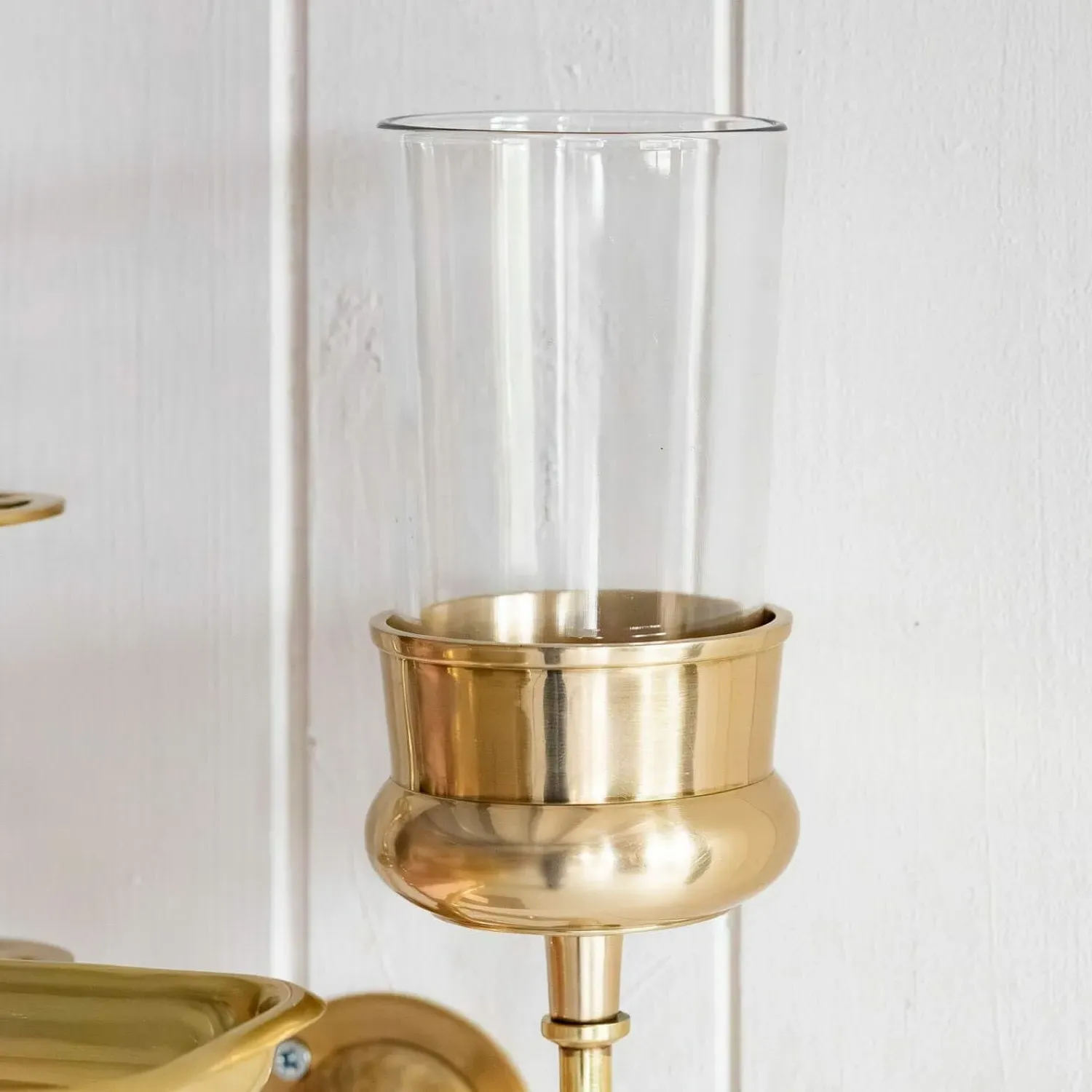 Cleveland Wall-Mounted Bathroom Organiser - Antiqued Gold, Brass