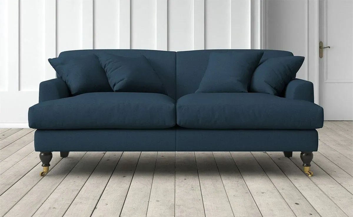 Clio 2.5 Seater Sofa - Indigo, Italian Linen image