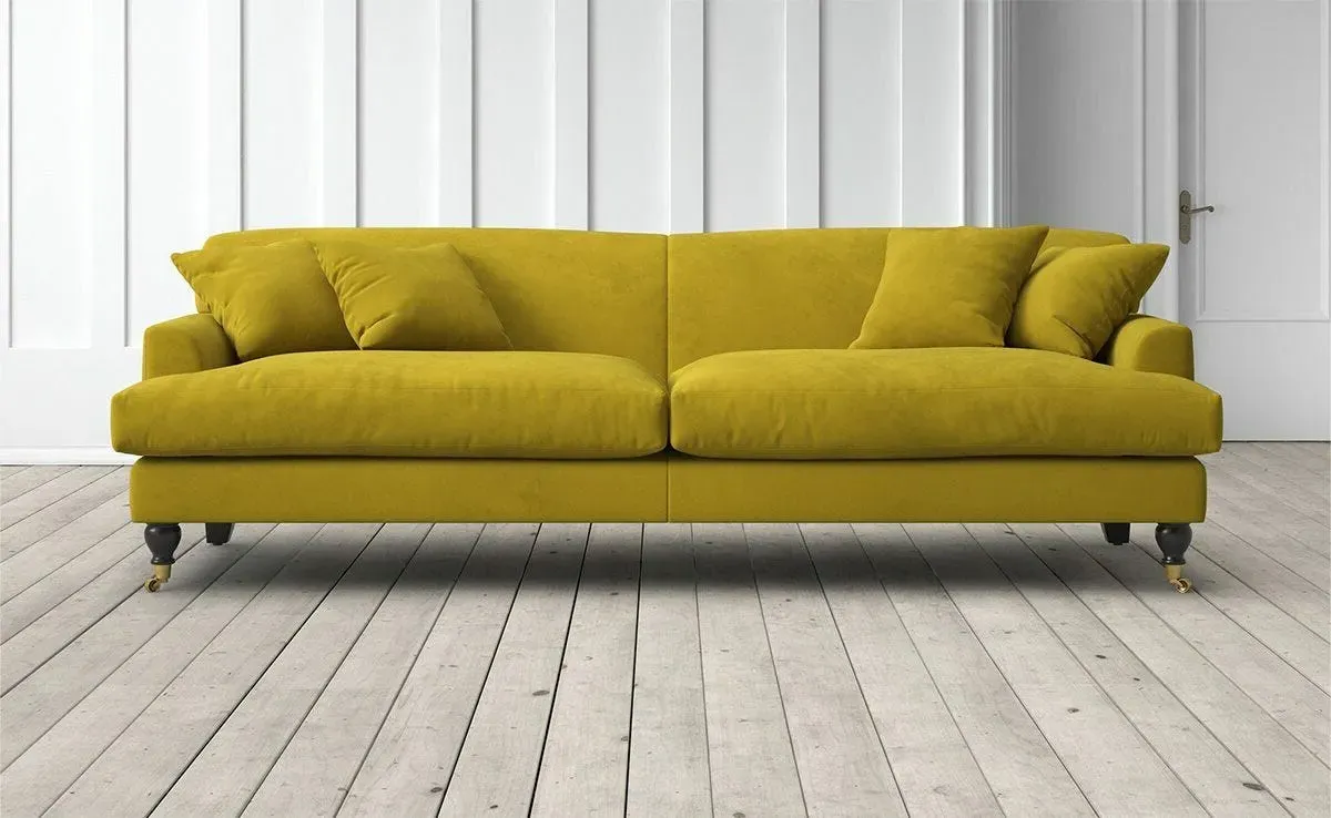 Clio 4-Seater Sofa - Wattle, Velvet