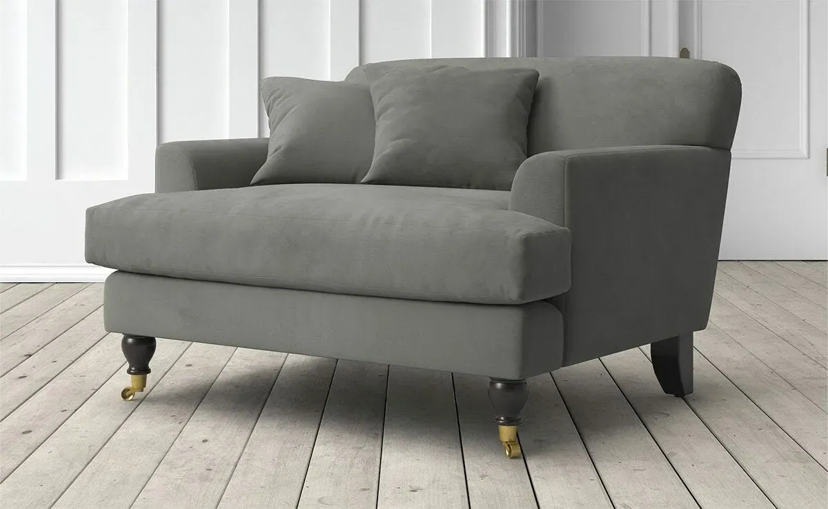 Clio Loveseat - Battleship, Velvet image