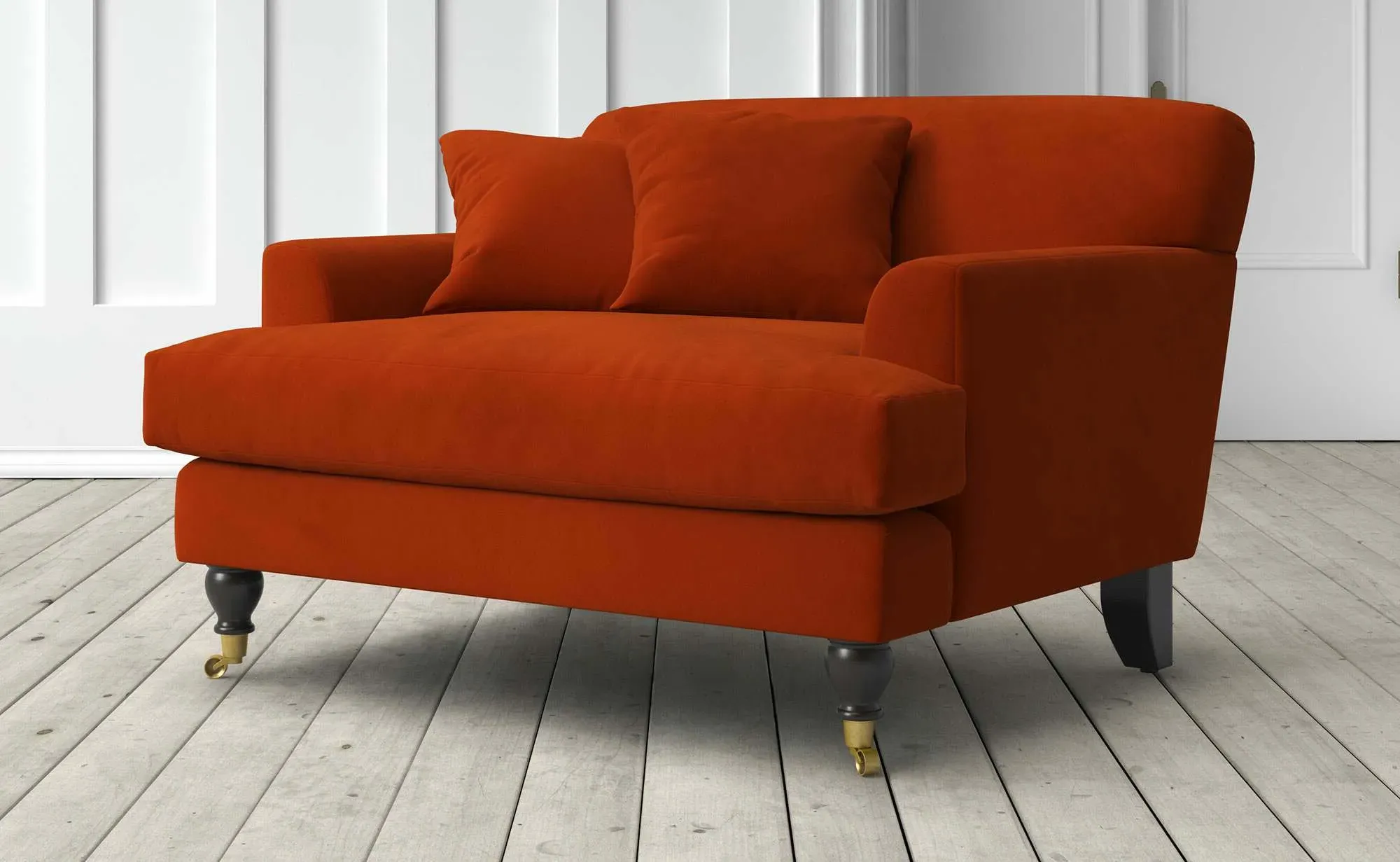 Clio Loveseat - Carnelian, Velvet