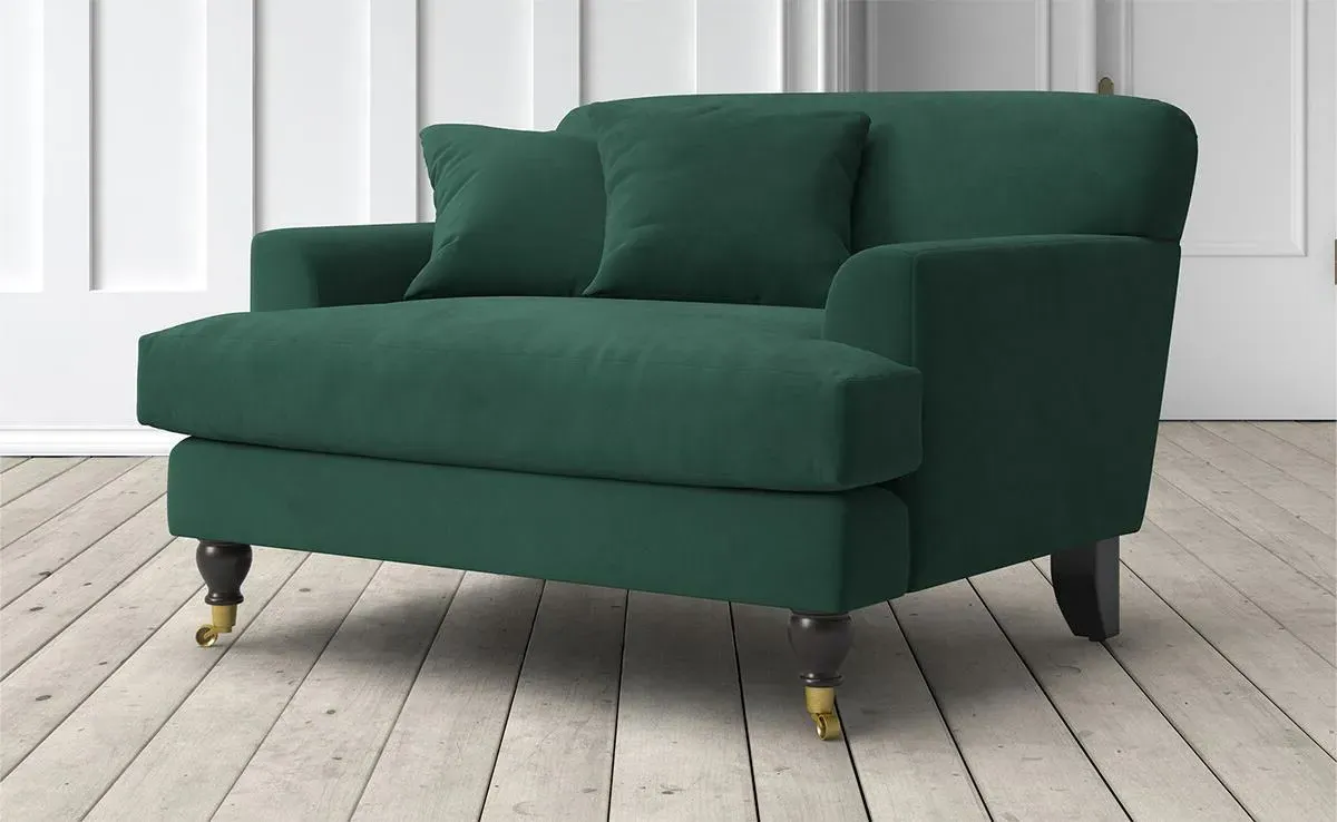 Clio Loveseat - Teal, Velvet