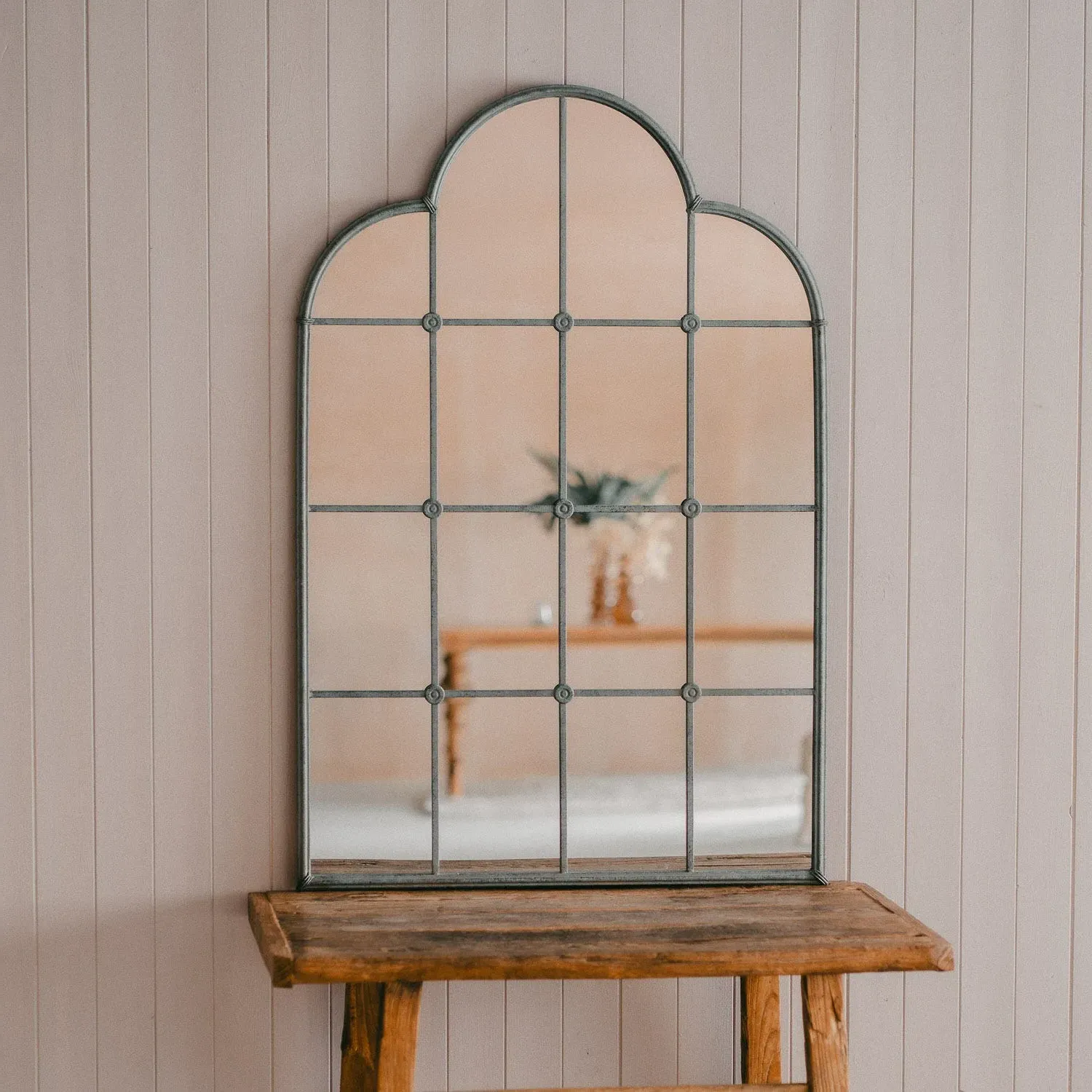 Cloud Top Wall Mirror - Metal image