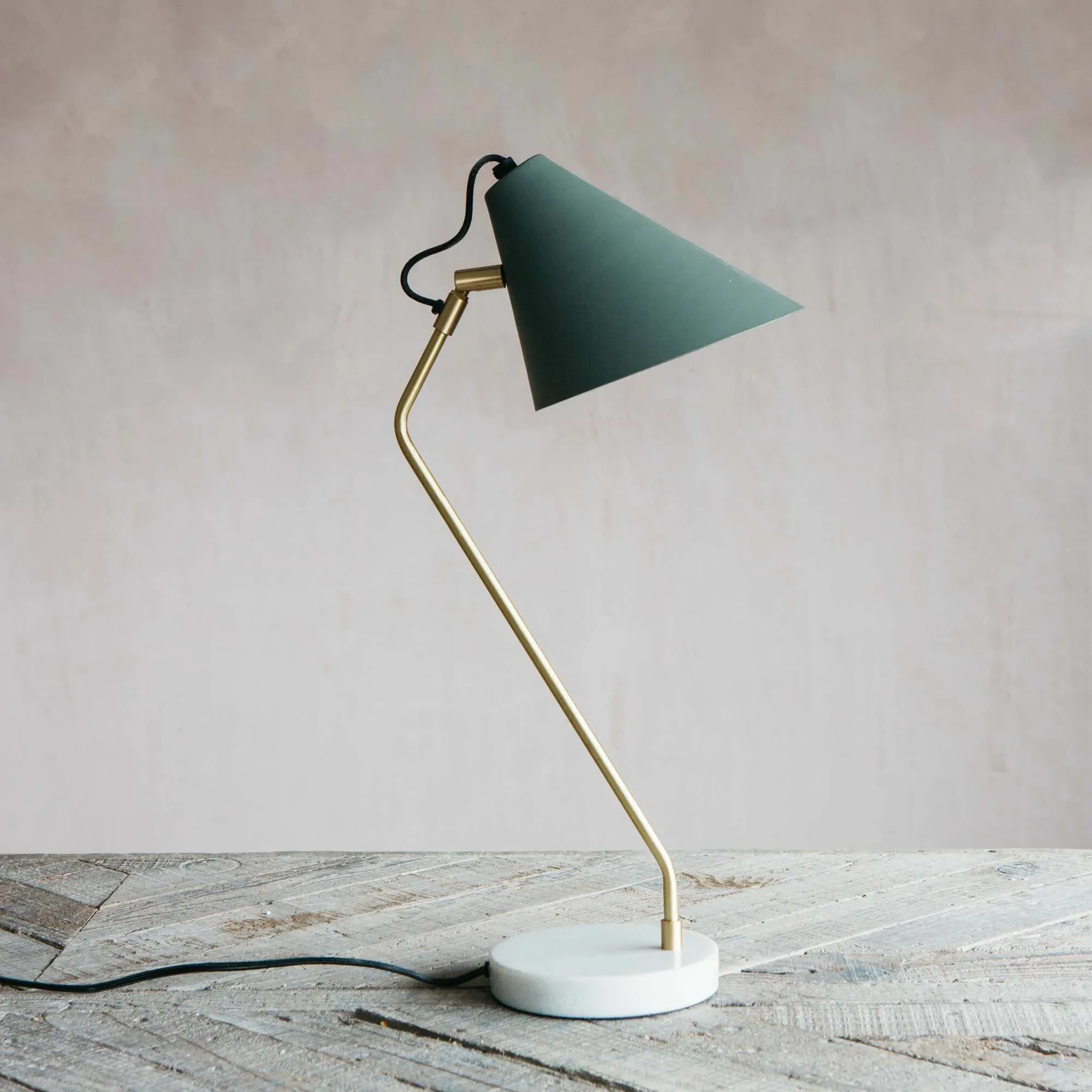 Colton Table Lamp - Lichen Green, Marble image