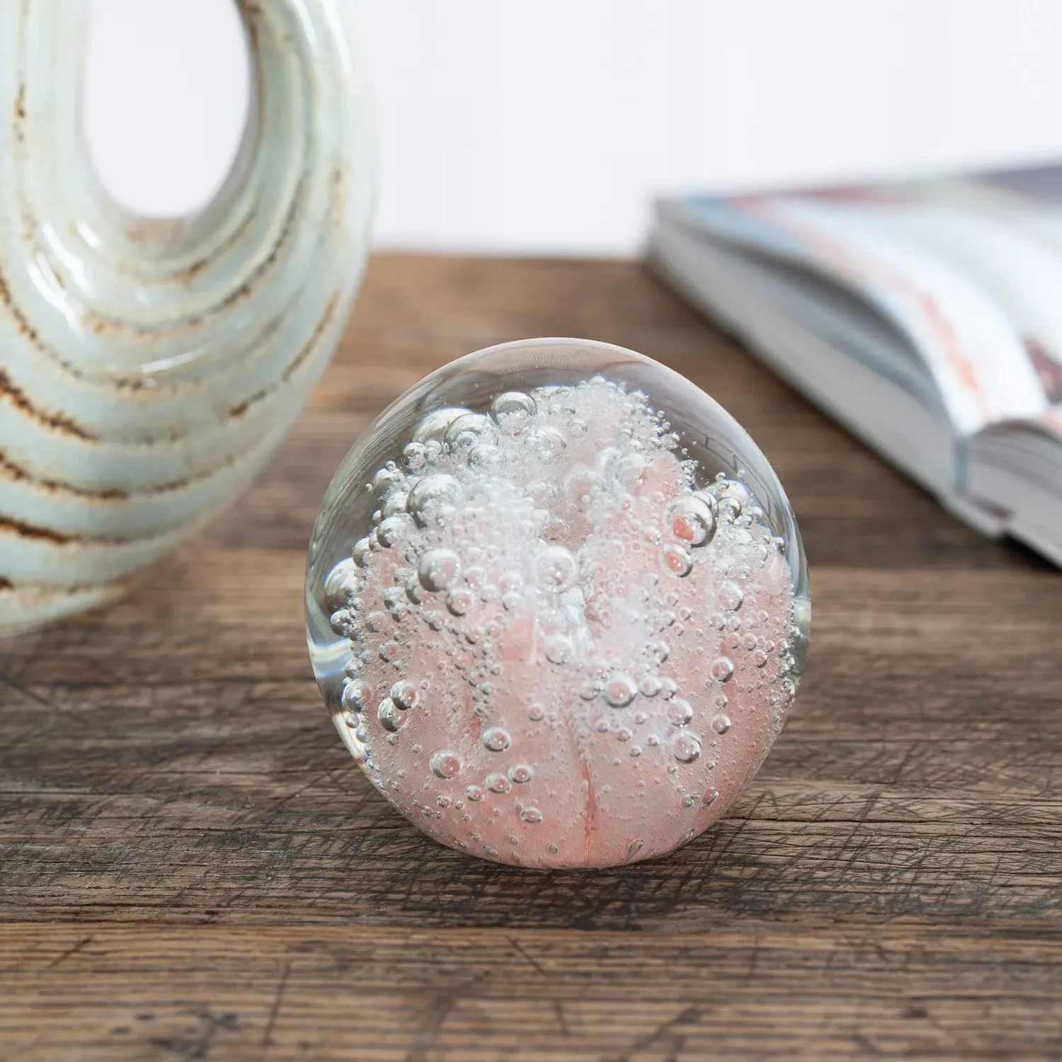 Coral Glass Ornament - Pink image