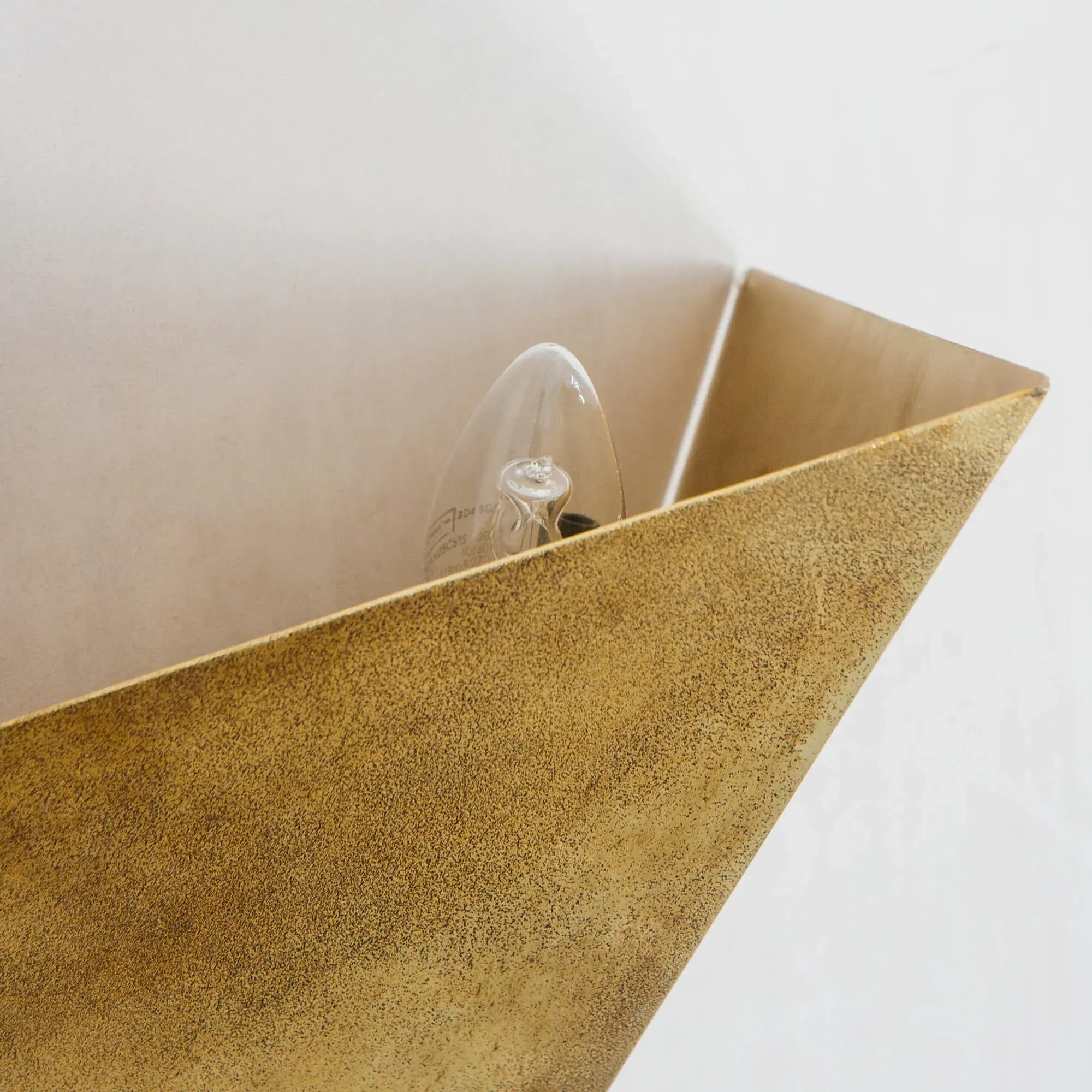 Cosmin Diamond Wall Sconce - Burnished Brass