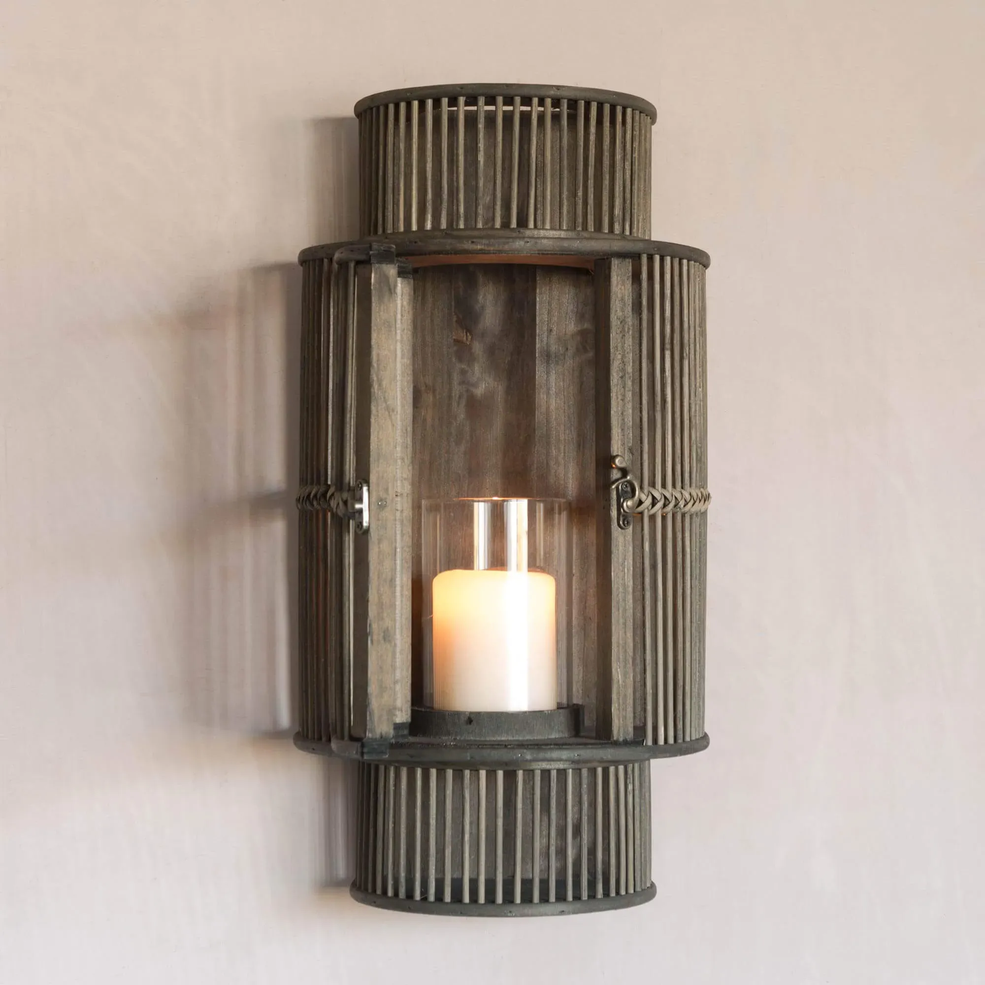 Curved Bamboo Lantern - Black