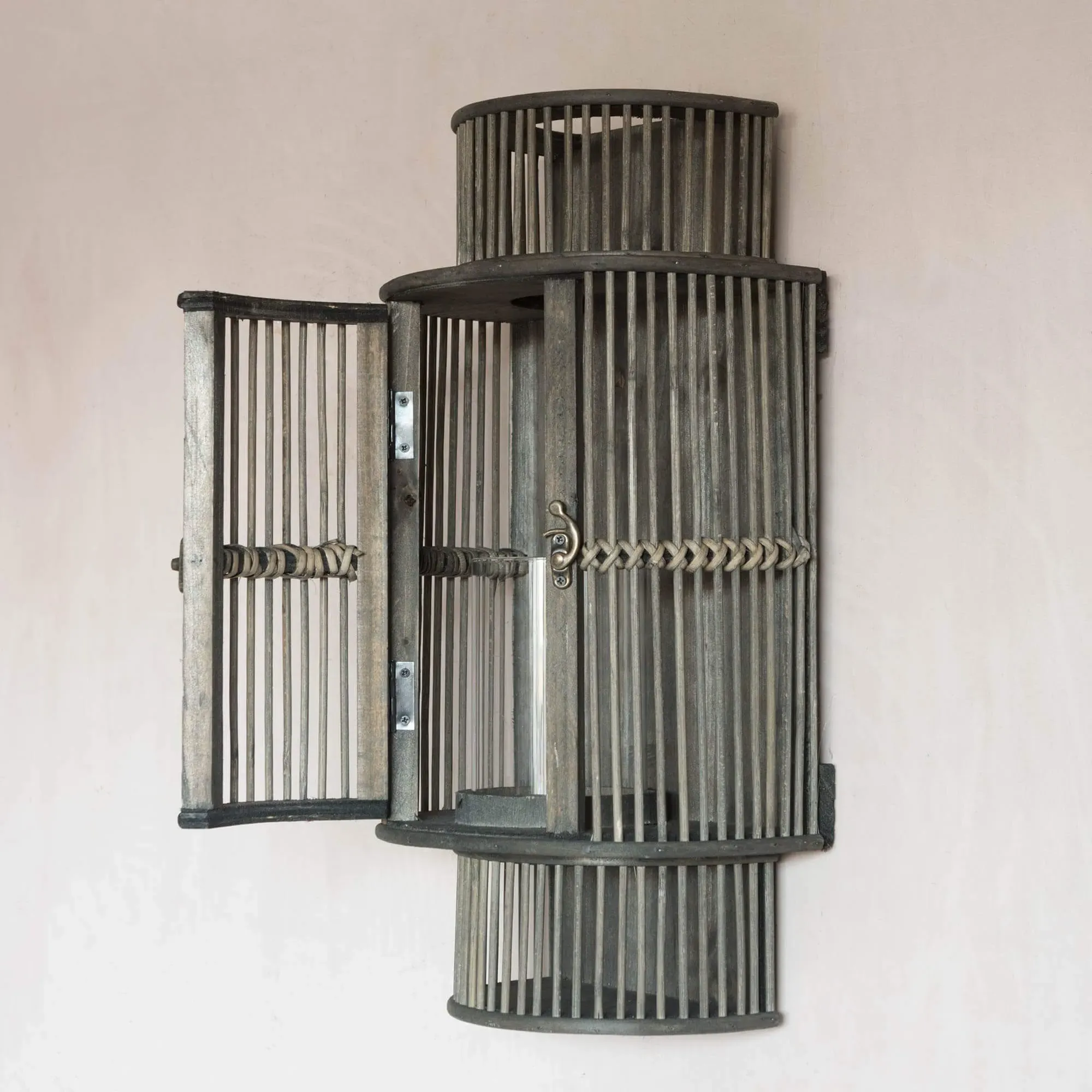 Curved Bamboo Lantern - Black