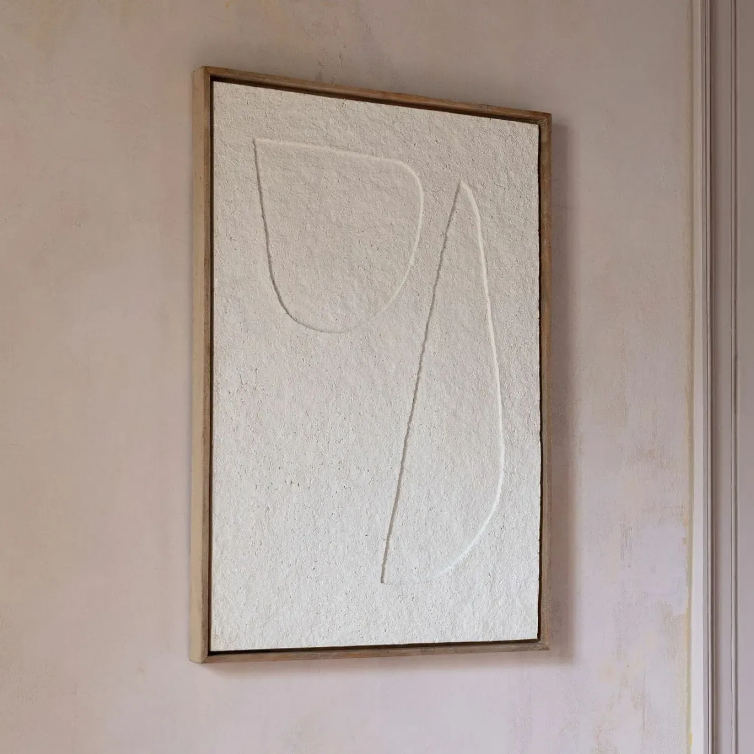 Curved Papier Mache Artwork - Mango Wood image