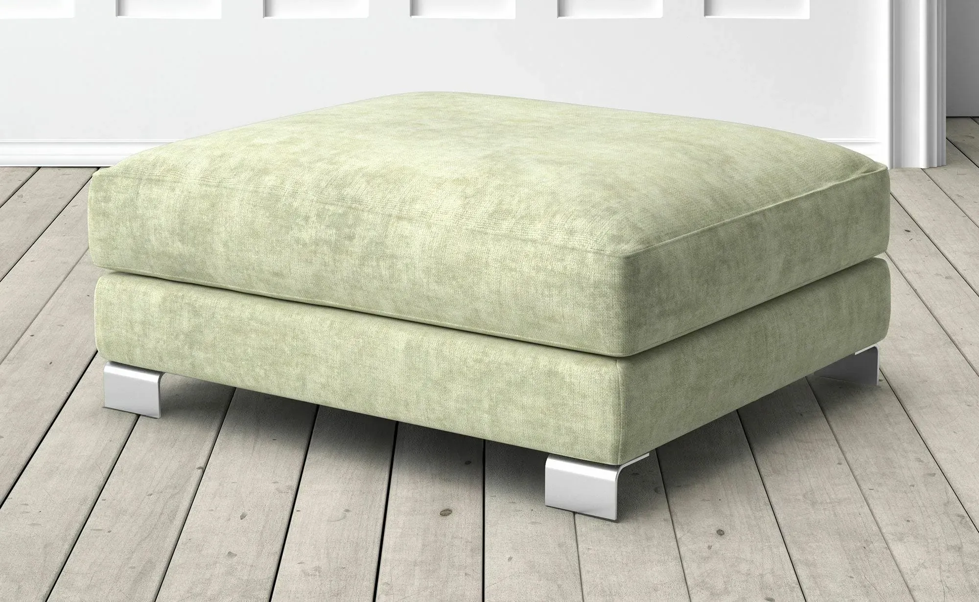 Dakota Large Footstool - Fennel, Chenille