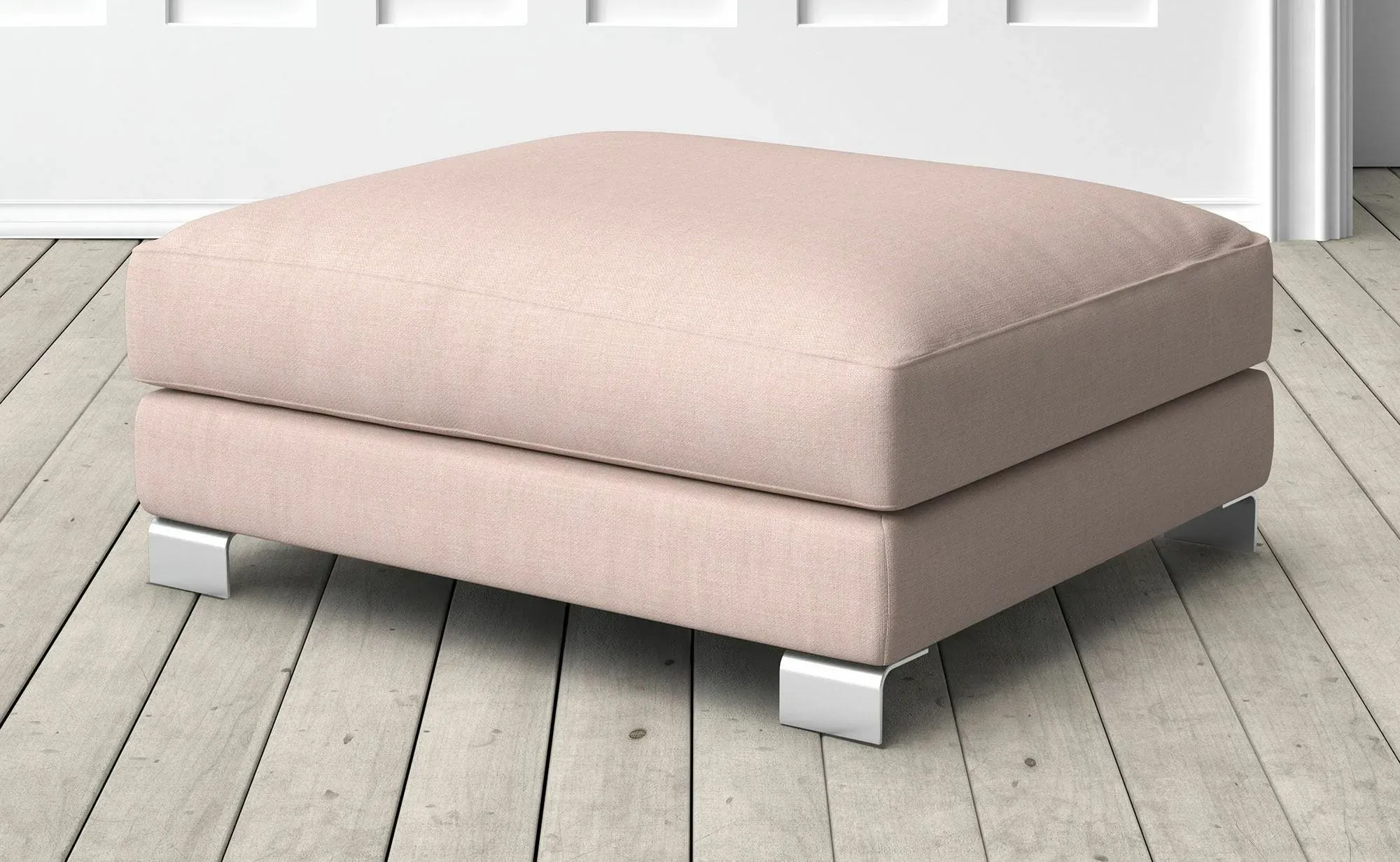 Dakota Large Footstool - Powder Pink, Caleido