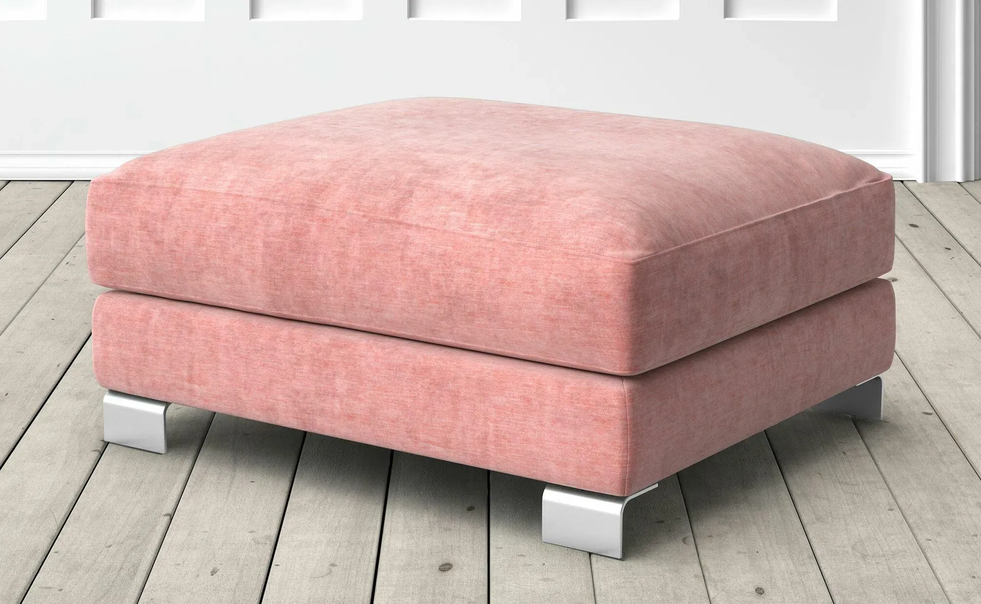 Dakota Small Footstool - Salmon