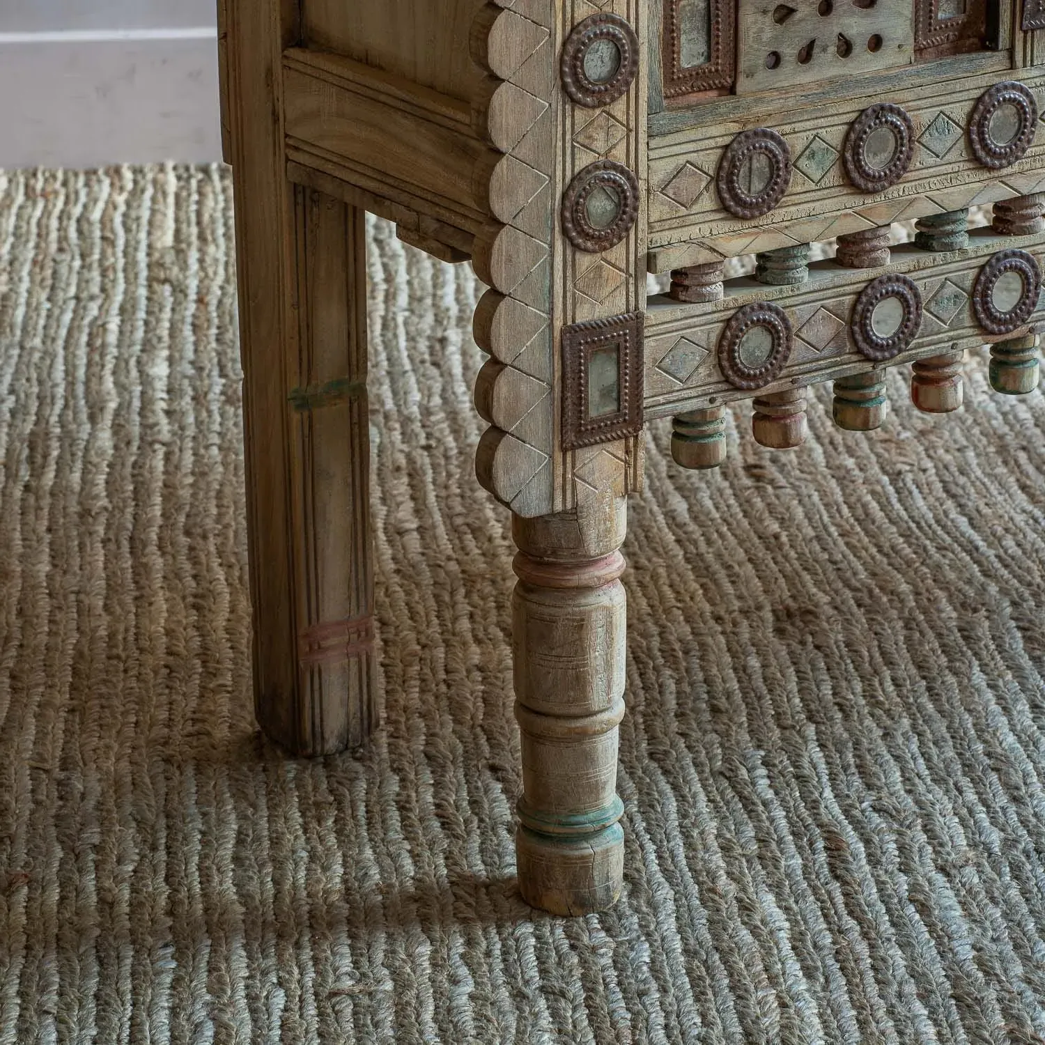 Damchiya Decorative Wooden Cabinet with Hidden Compartments