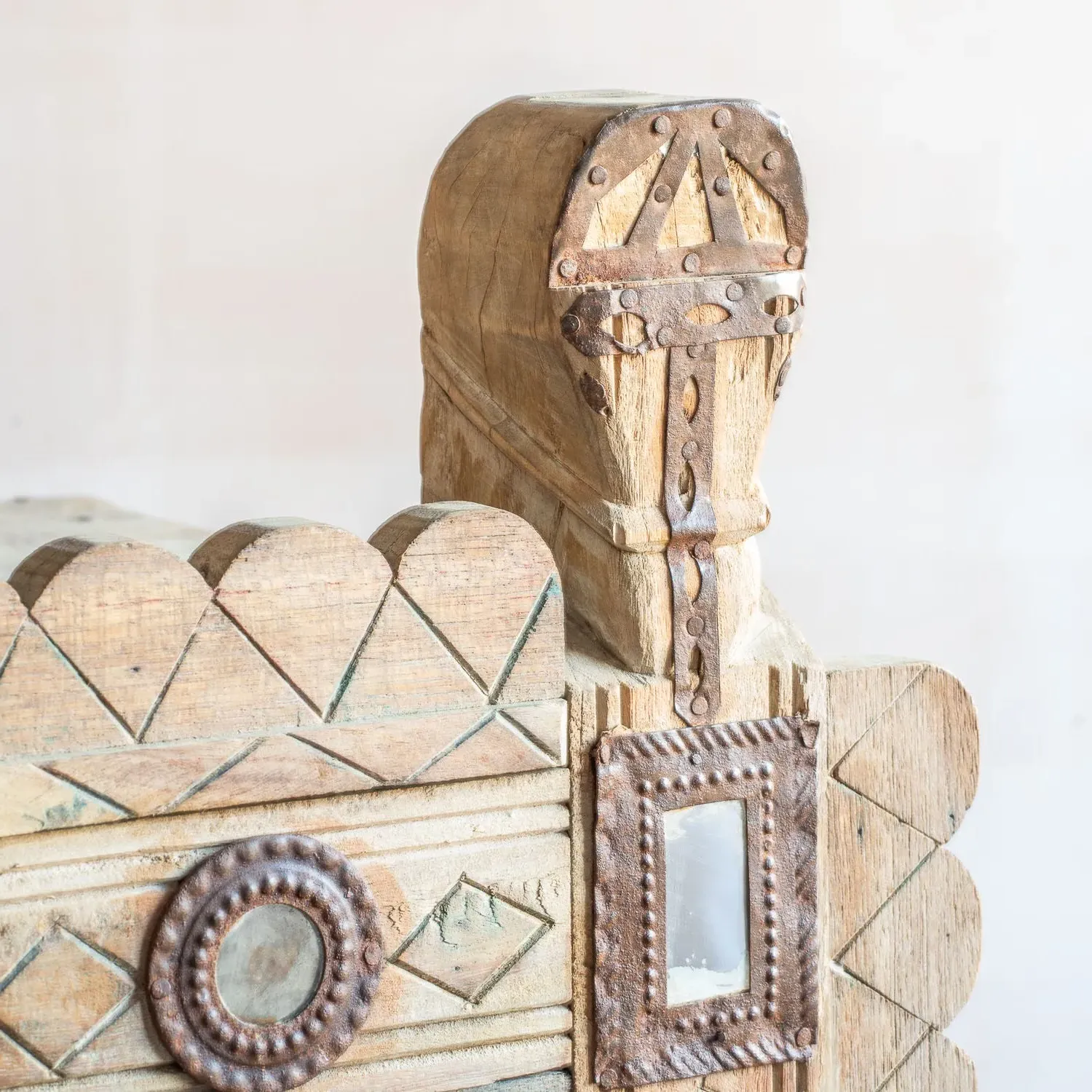 Damchiya Decorative Wooden Cabinet with Hidden Compartments