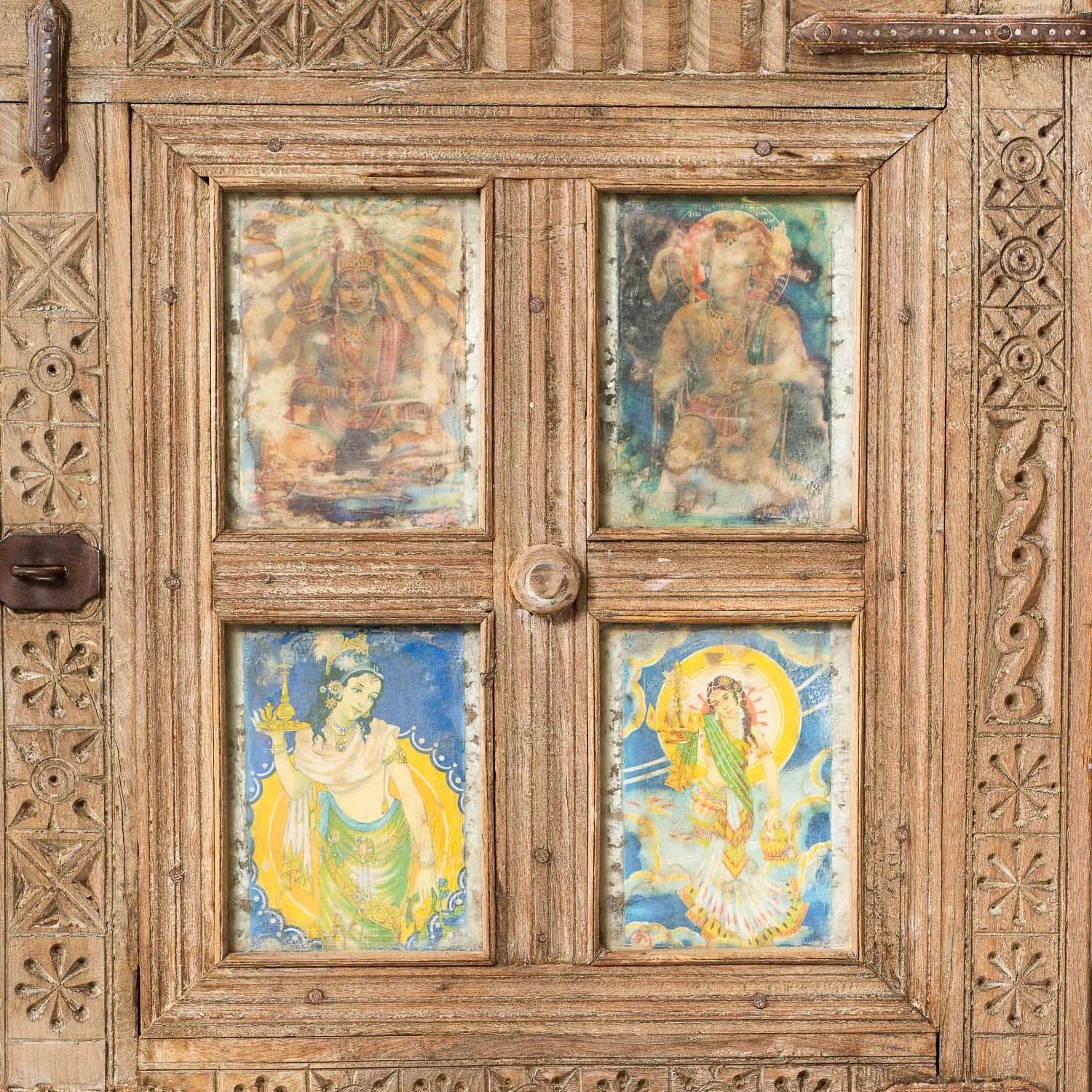 Damchiya Decorative Wooden Cabinet with Secret Compartments