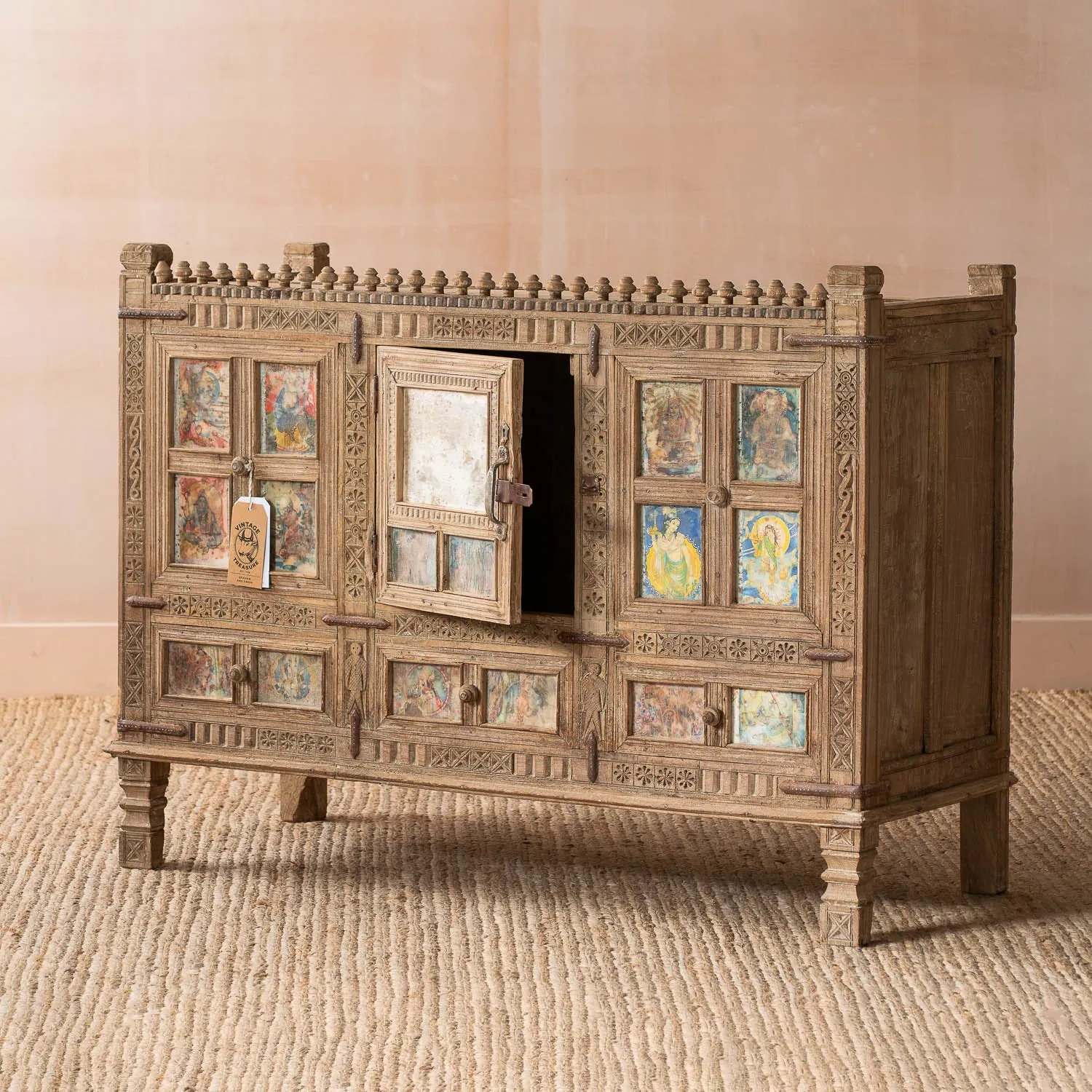 Damchiya Decorative Wooden Cabinet with Secret Compartments image