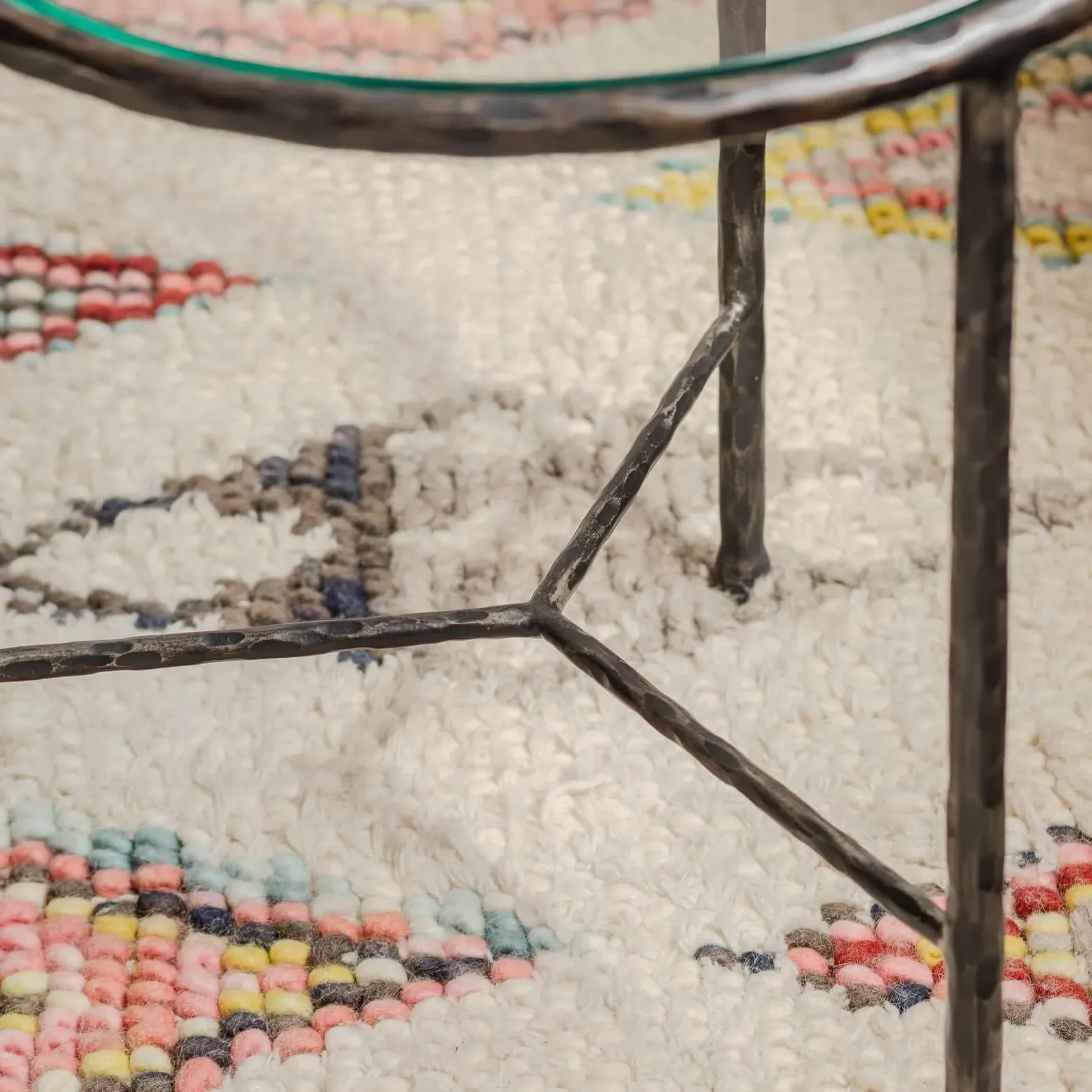 Darla Round Side Table - Gunmetal Grey, Iron