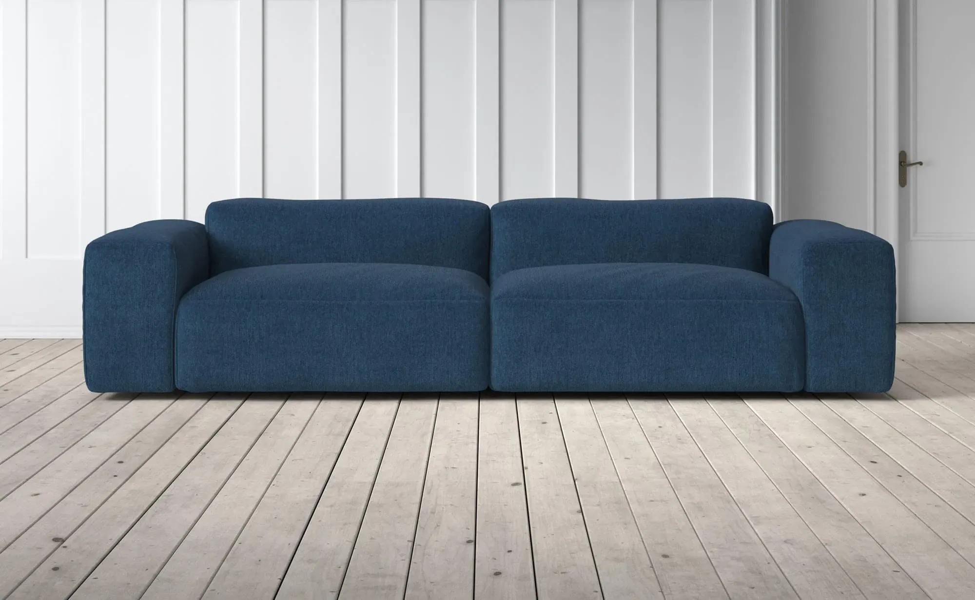 Dax 4-Seater Sofa - Blue Cord