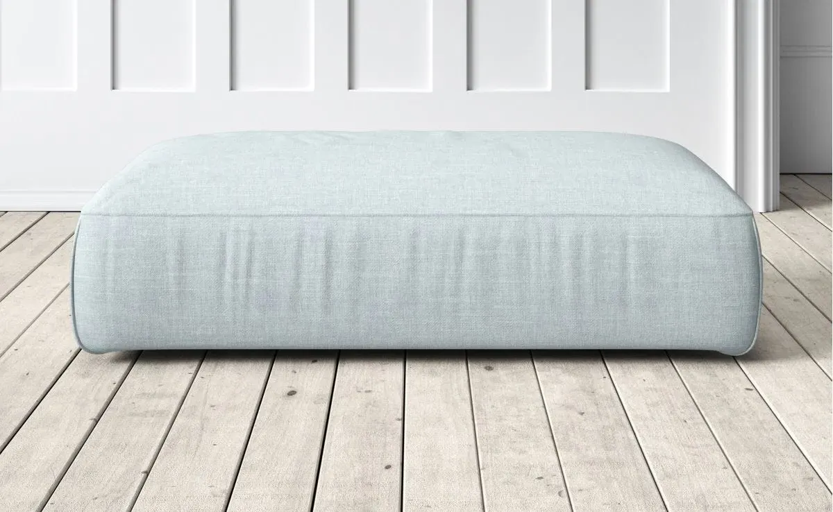 Dax Large Footstool - Light Grey, Caleido