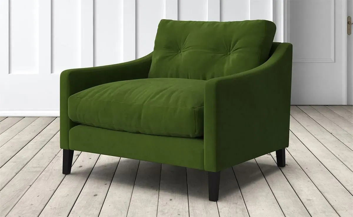 Deep Dream Loveseat - Green, Velvet