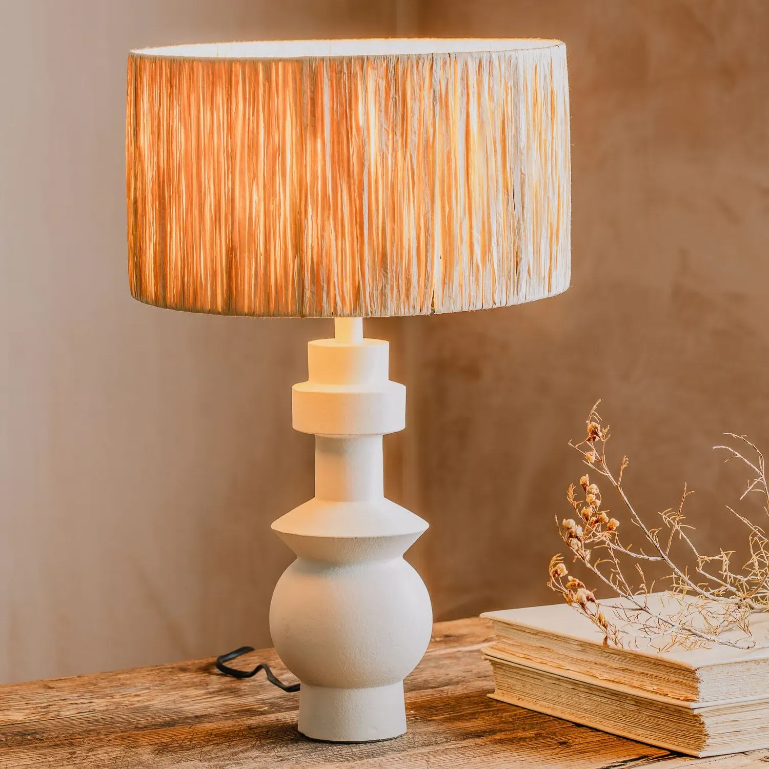 Delmare Table Lamp - Cream