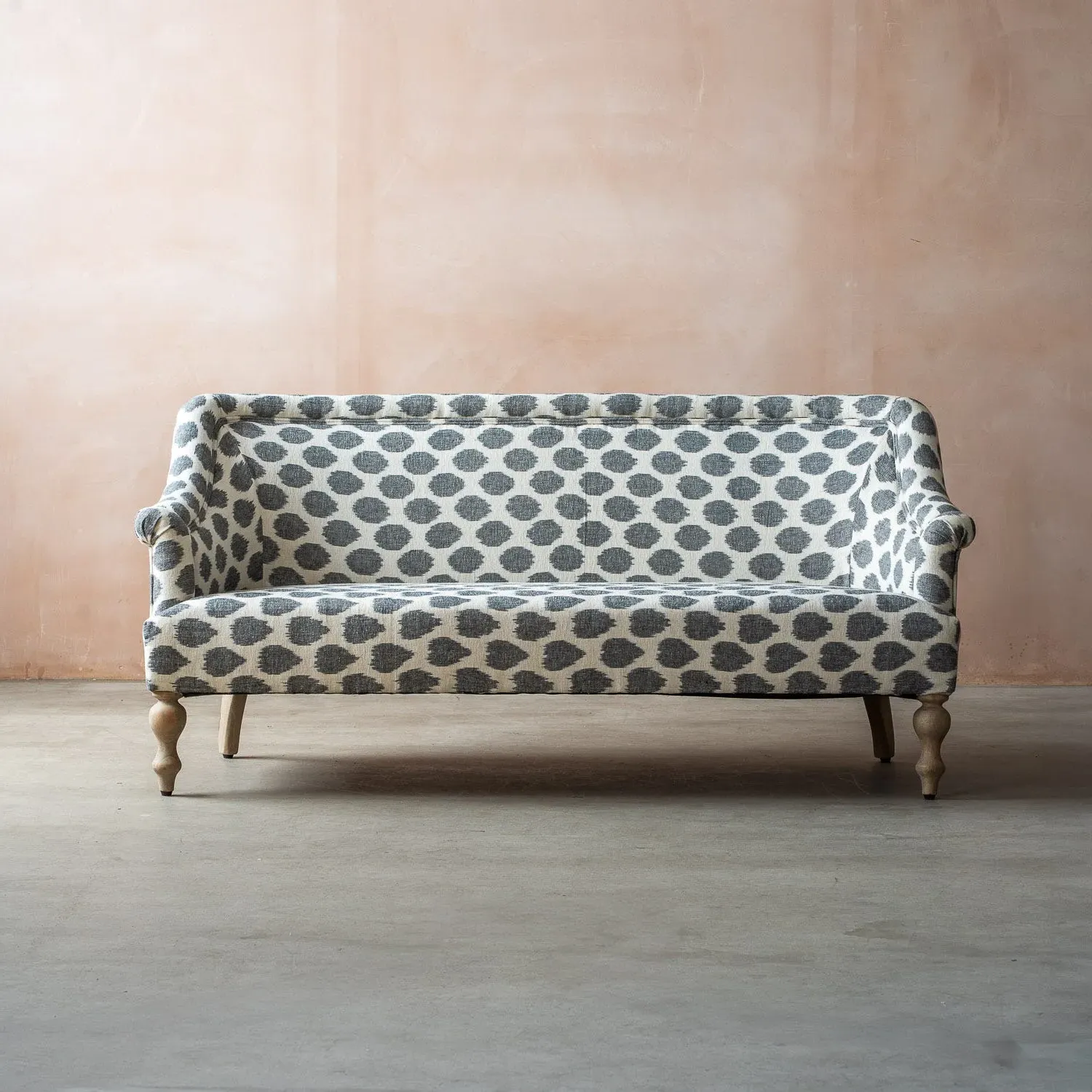 Delphine Two Seater Sofa - White, Cotton