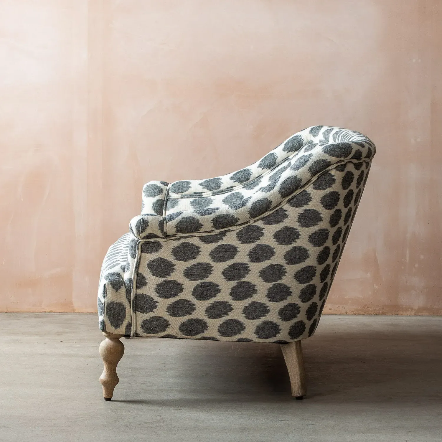 Delphine Two Seater Sofa - White, Cotton