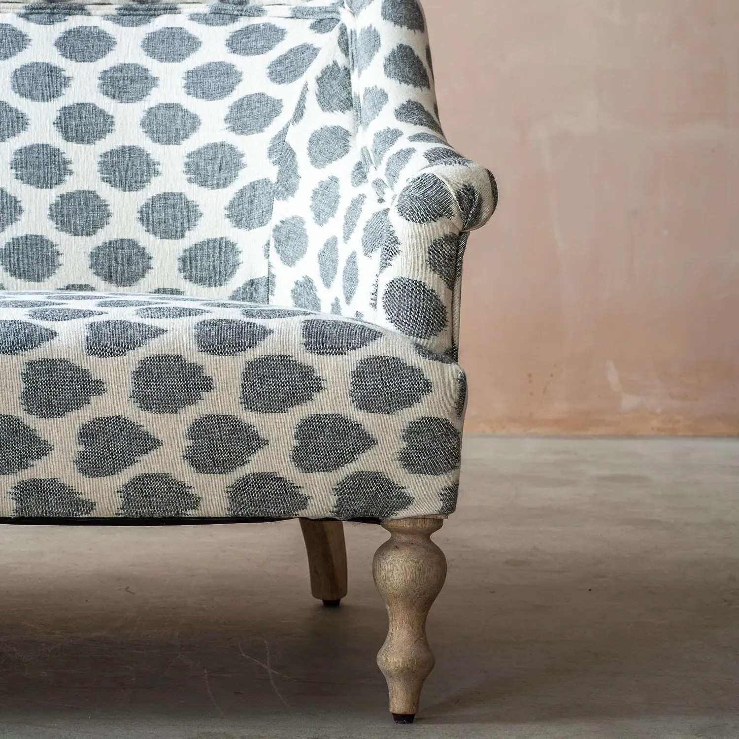 Delphine Two Seater Sofa - White, Cotton