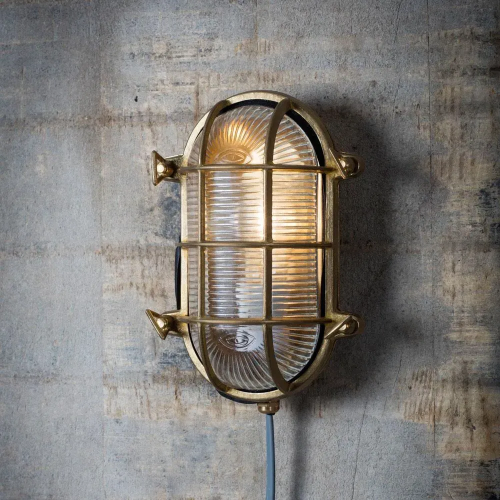 Devonport Oval Bulkhead Light - Brass image