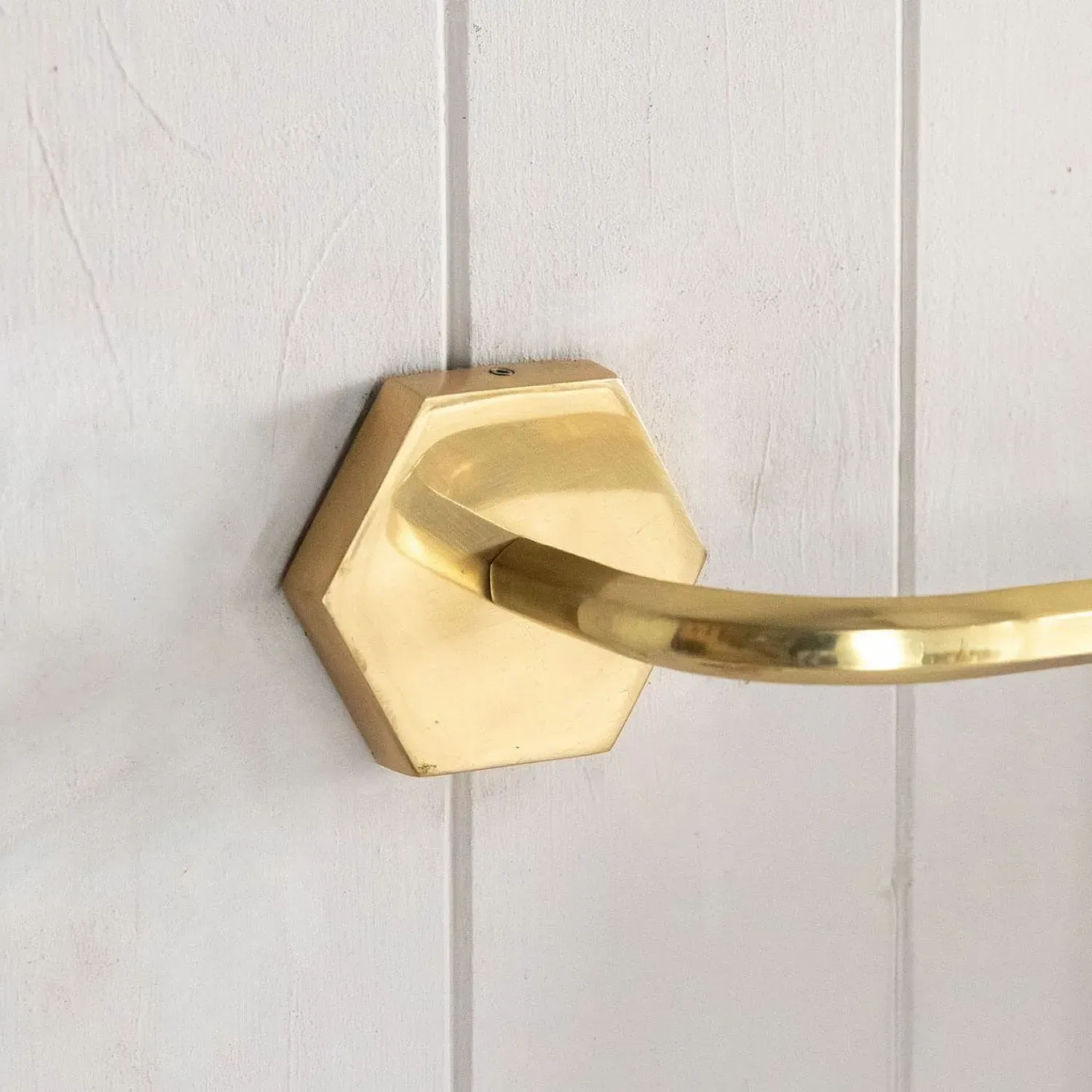 Devonshire Hexagon Towel Rail - Antiqued Gold, Brass