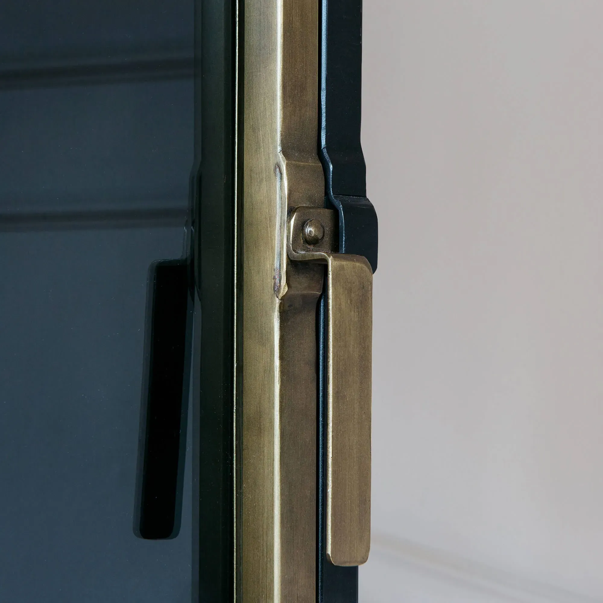 Dexter Single Glass Display Cabinet - Brass