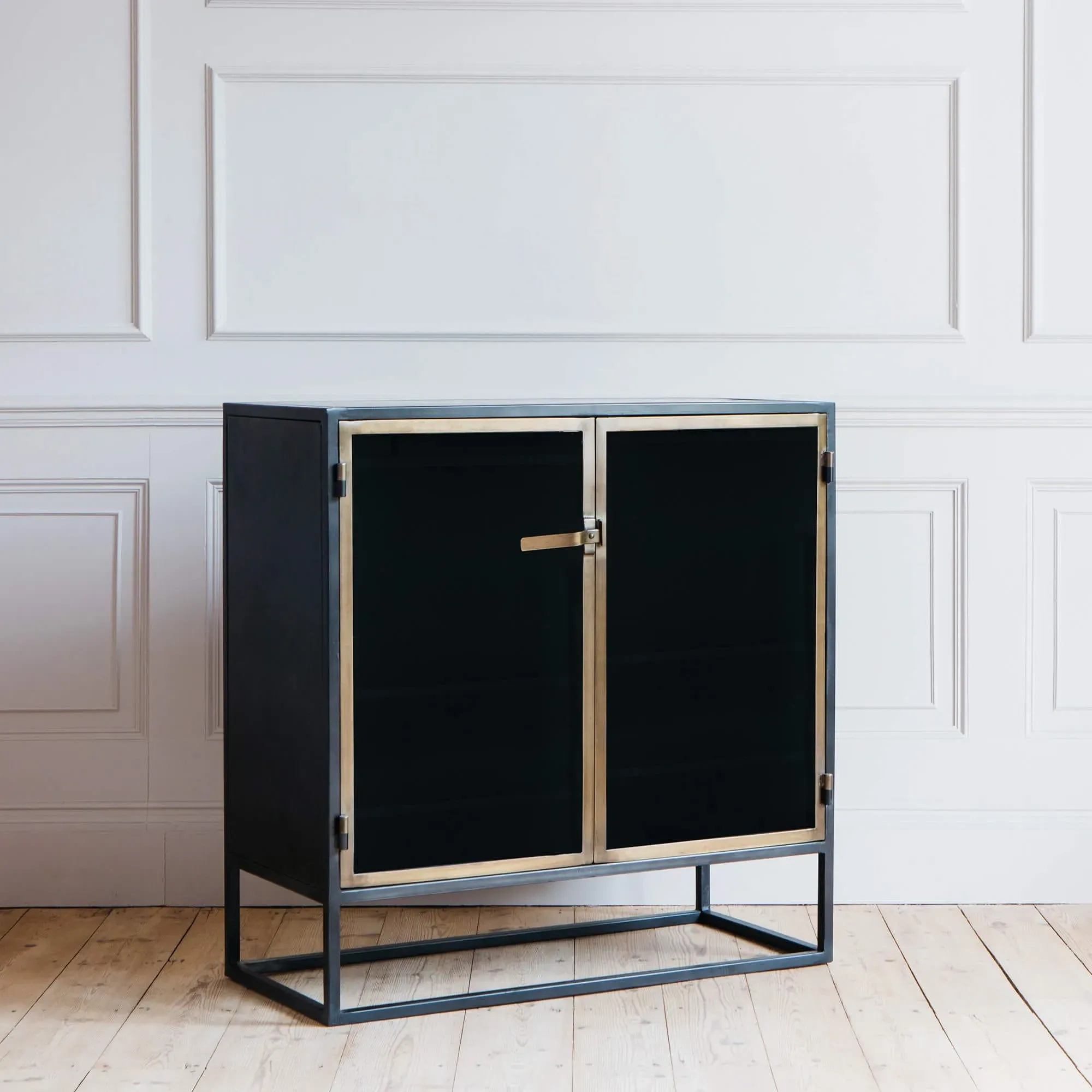 Dexter Small Glass Display Cabinet - Brass