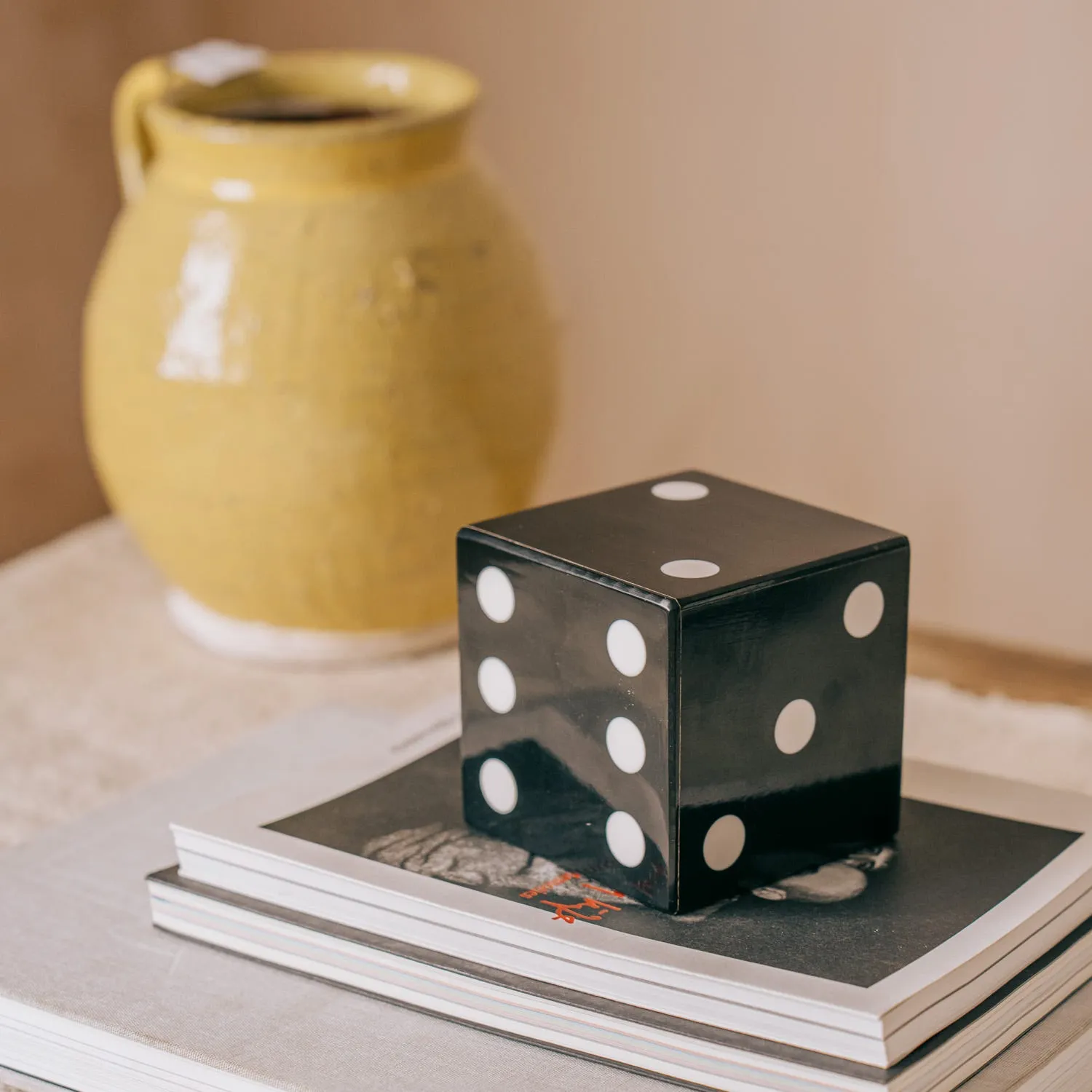 Dice Paperweight - Black, Resin image