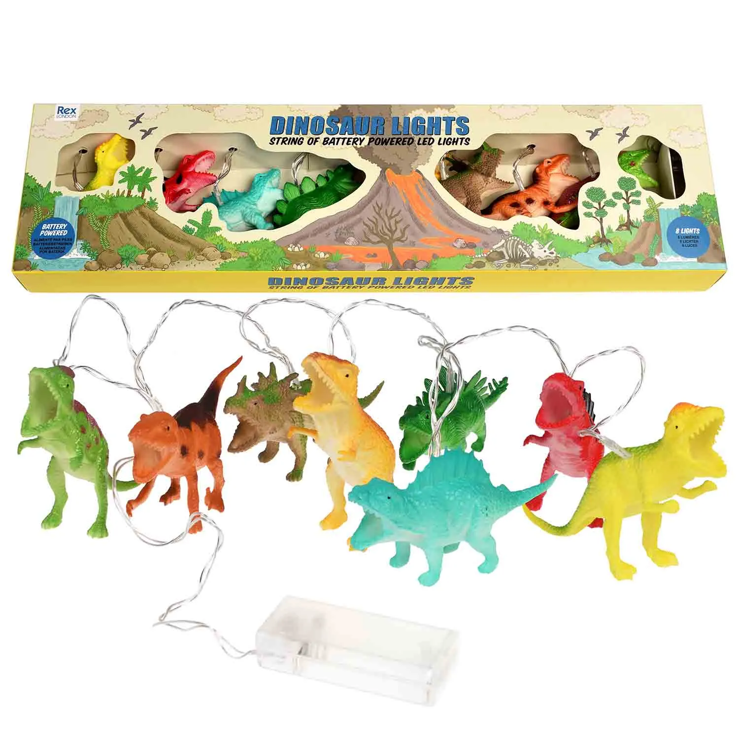 Dinosaur LED String Lights - Multicolour