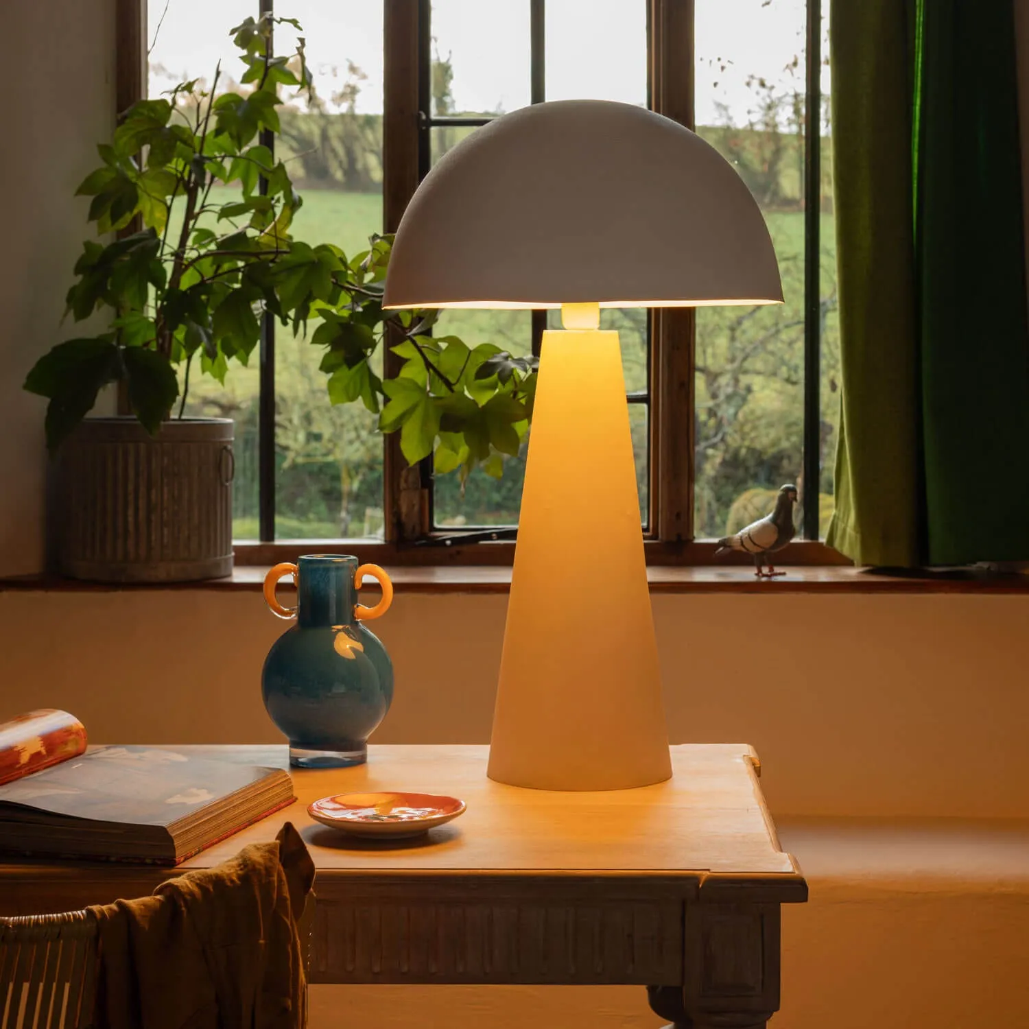 Dome Table Lamp - White, Iron