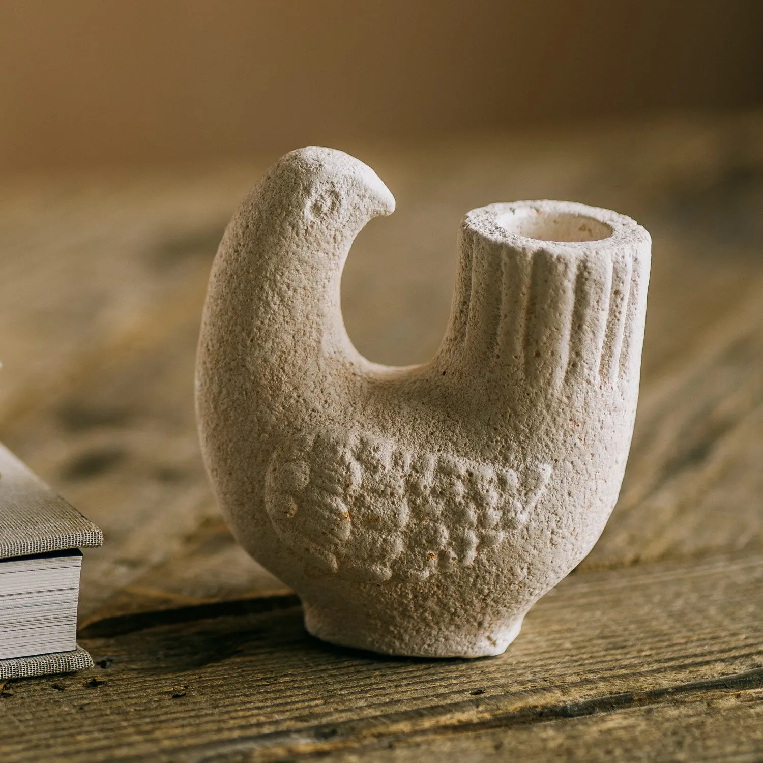 Dove Cement Candle Holder