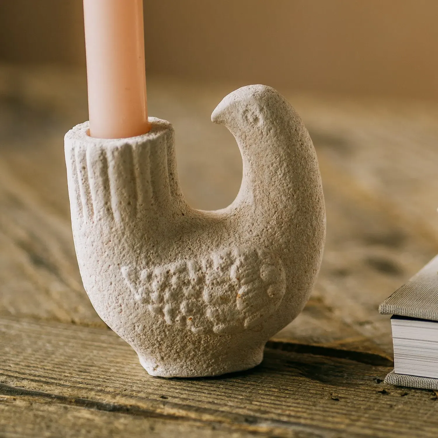 Dove Cement Candle Holder image