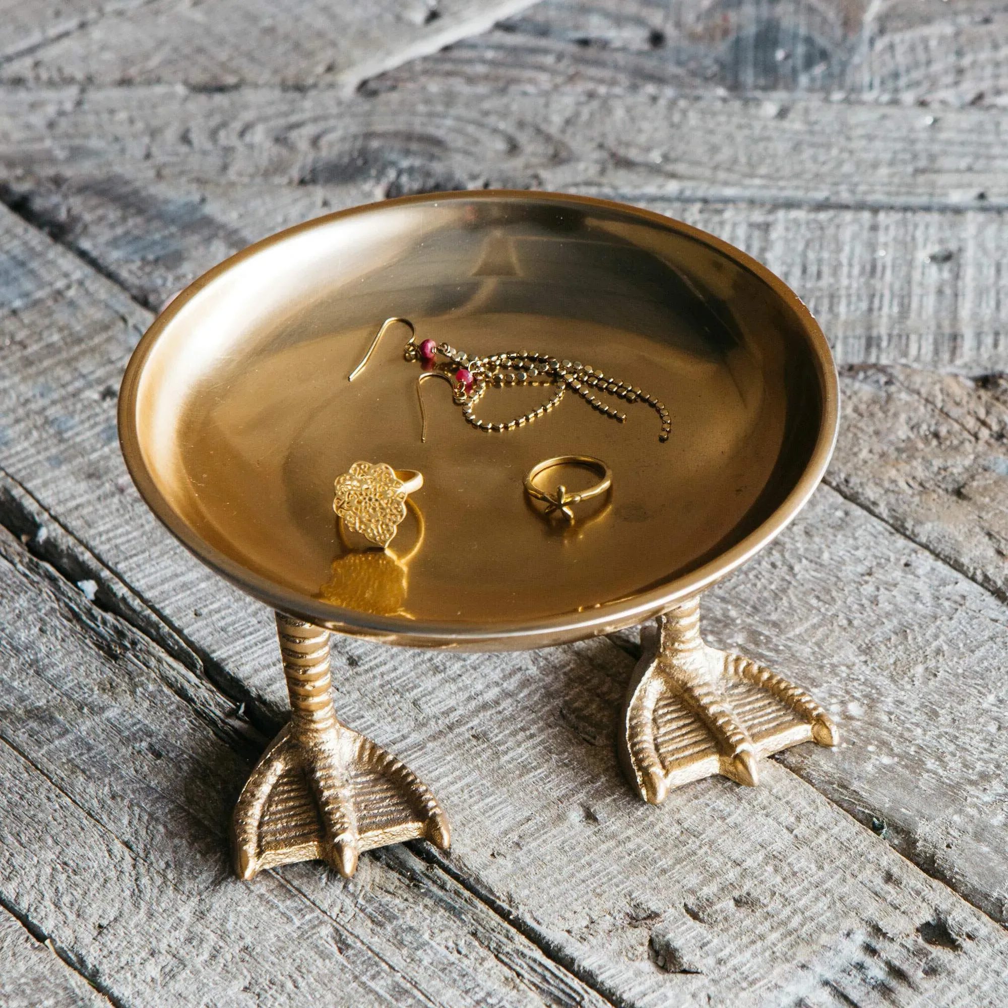 Duck Feet Dish - Gold, Aluminium