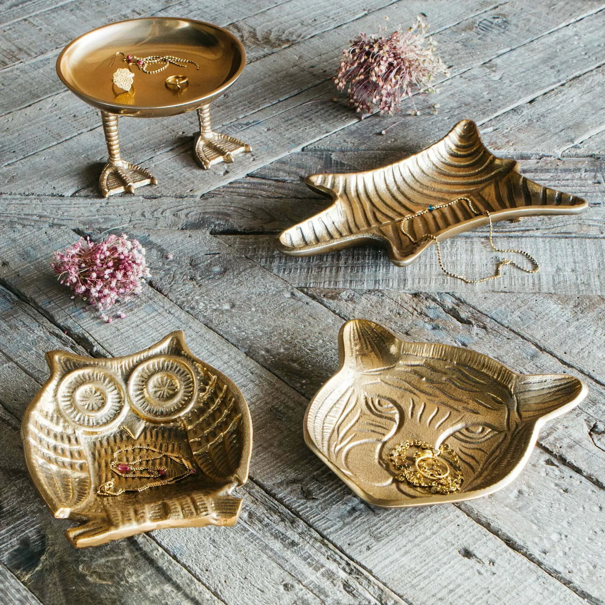 Duck Feet Dish - Gold, Aluminium