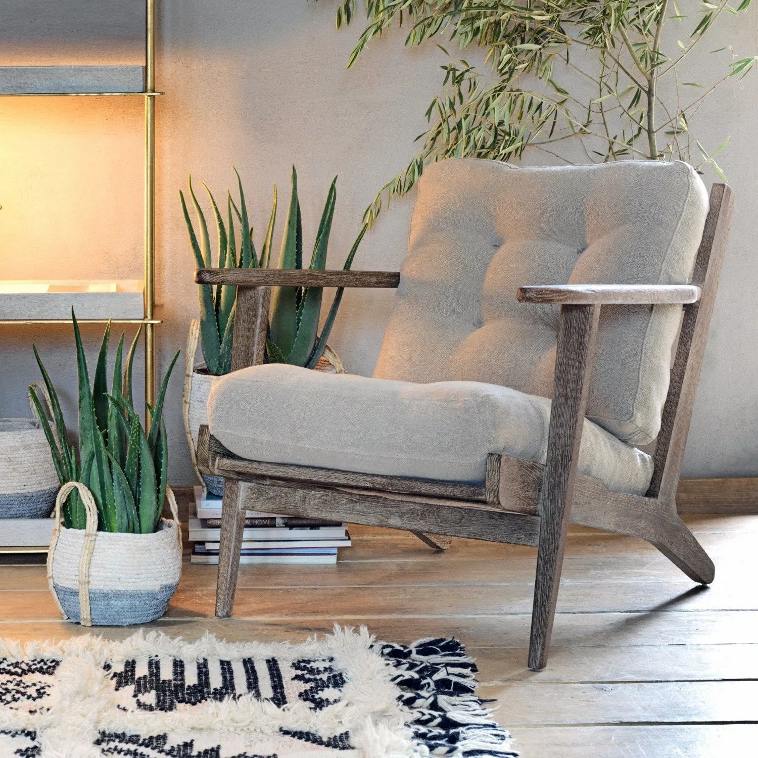 Dylan Armchair - Natural, Linen