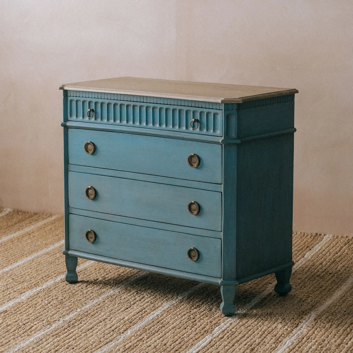 Eda Chest of Drawers - Teal, Wood