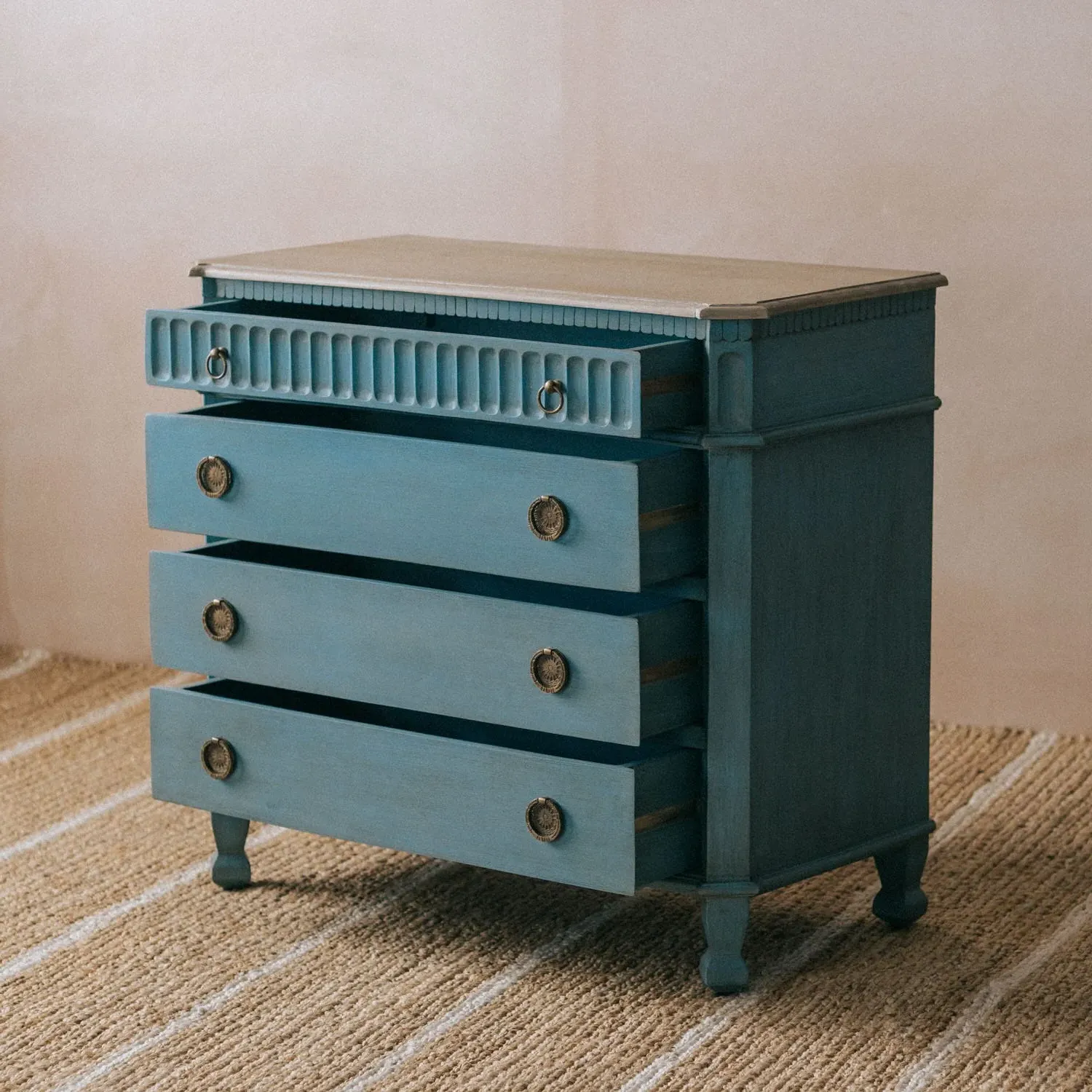 Eda Chest of Drawers - Teal, Wood