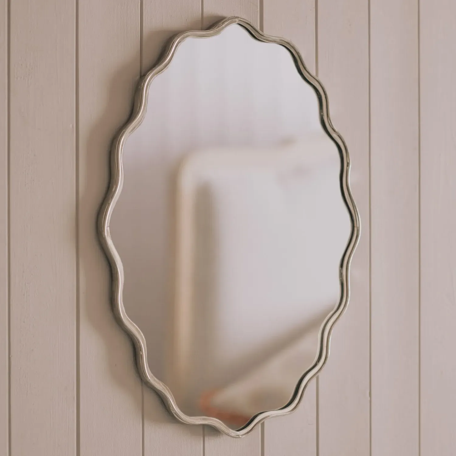 Edie Small Wall Mirror - Silver Steel