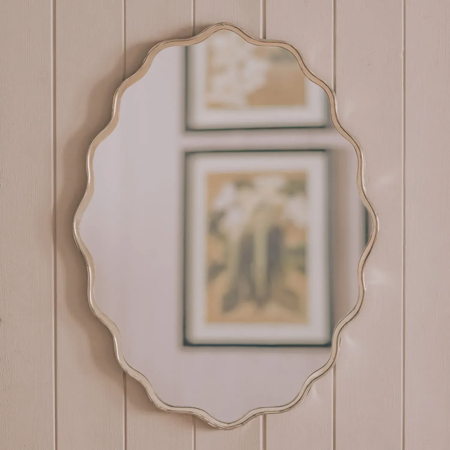 Edie Small Wall Mirror - Silver Steel