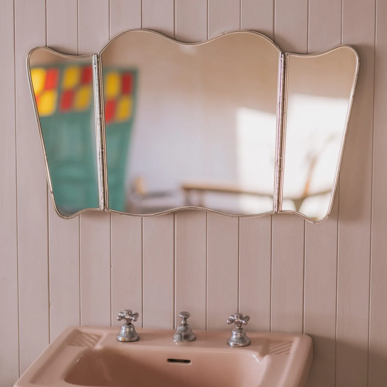 Edie Triple Table Mirror - Steel