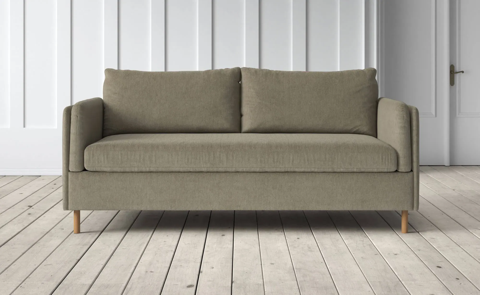 Edwina 3-Seater Sofa Bed - Beige, Cord